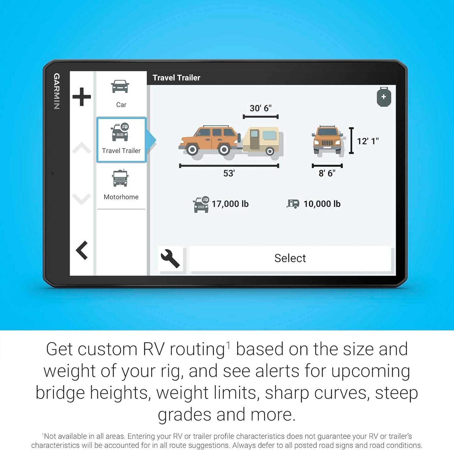 Garmin RV 1095, Extra-Large, Easy-to-Read 10” GPS RV Navigator, Custom RV Routing, High-Resolution Birdseye Satellite Imagery, Directory of RV Parks and Services, Landscape or Portrait View Display
