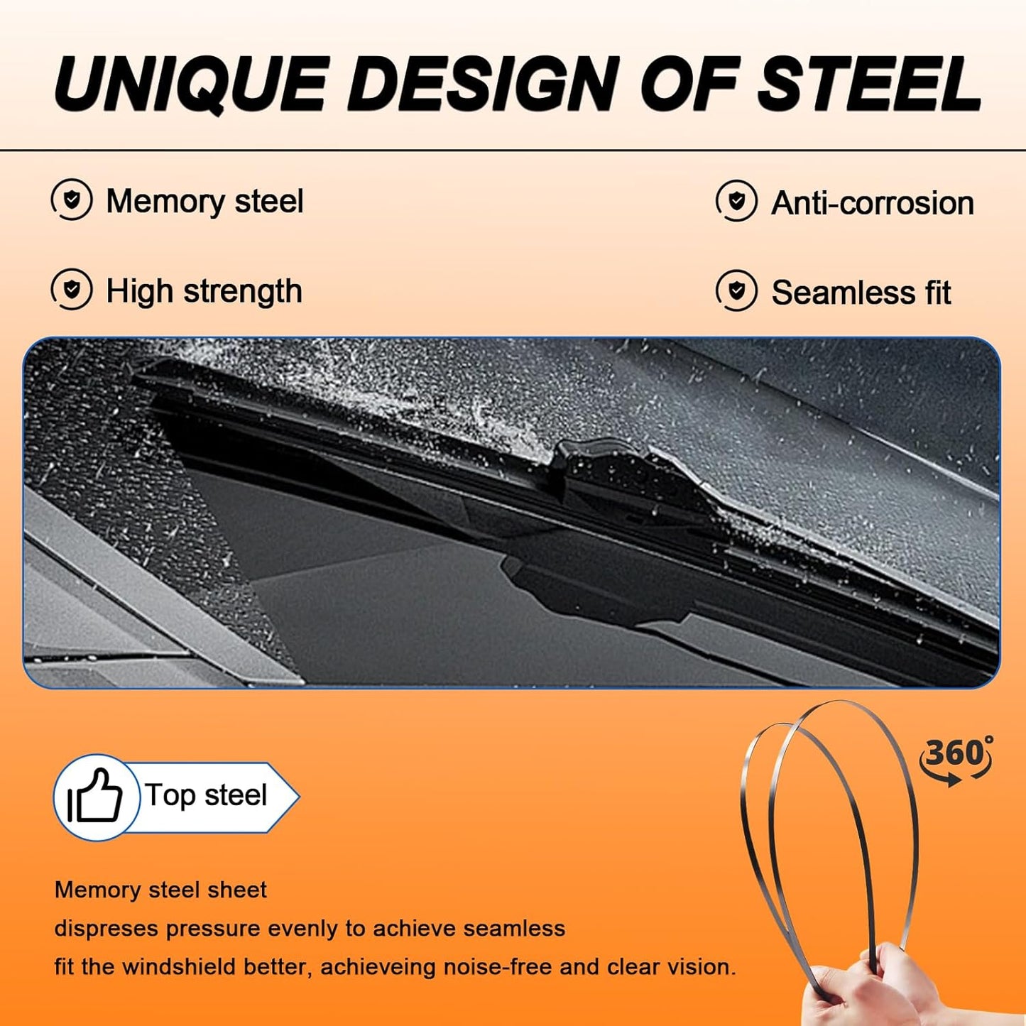 HULADAED® 26'' 14'' 10'' Windshield Wipers Replacement for Chevy/Chevrolet Trax 2023-2013,Silicone Front Rear Wiper blades for MY Car-All Weather & Quiet(3 PACK)