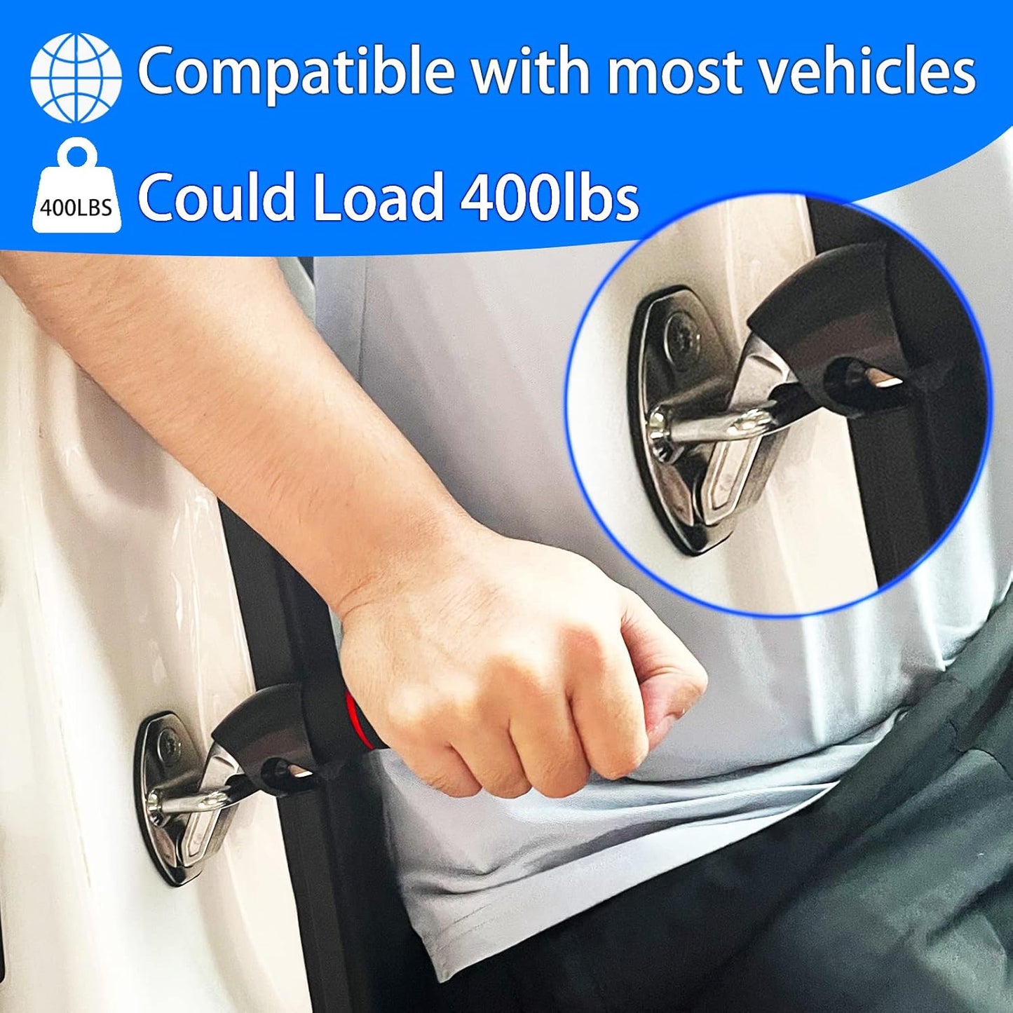2Pack Car Door Handle for Elderly Car Handle Assist Support Multifunction Handle for Elderly and Handicapped (Red)