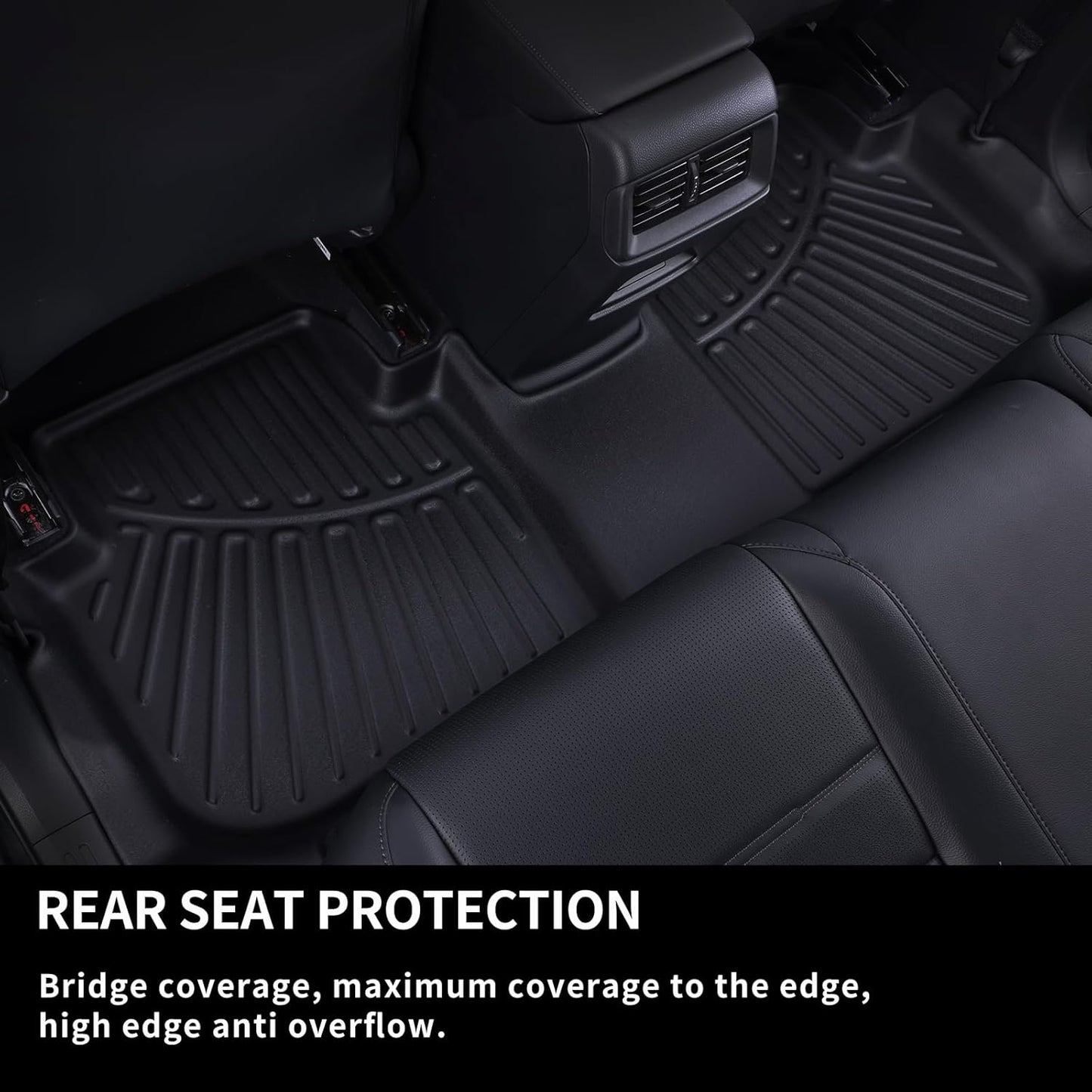 Floor Mats & Trunk Mat for KIA EV9 2024 2025 2026 6-Seats Version-2 Row Bucket Seats（Not Fit for 7-Seats）, TPE All Weather Protection 3 Rows Full Set Car Floor Liners with Cargo Line