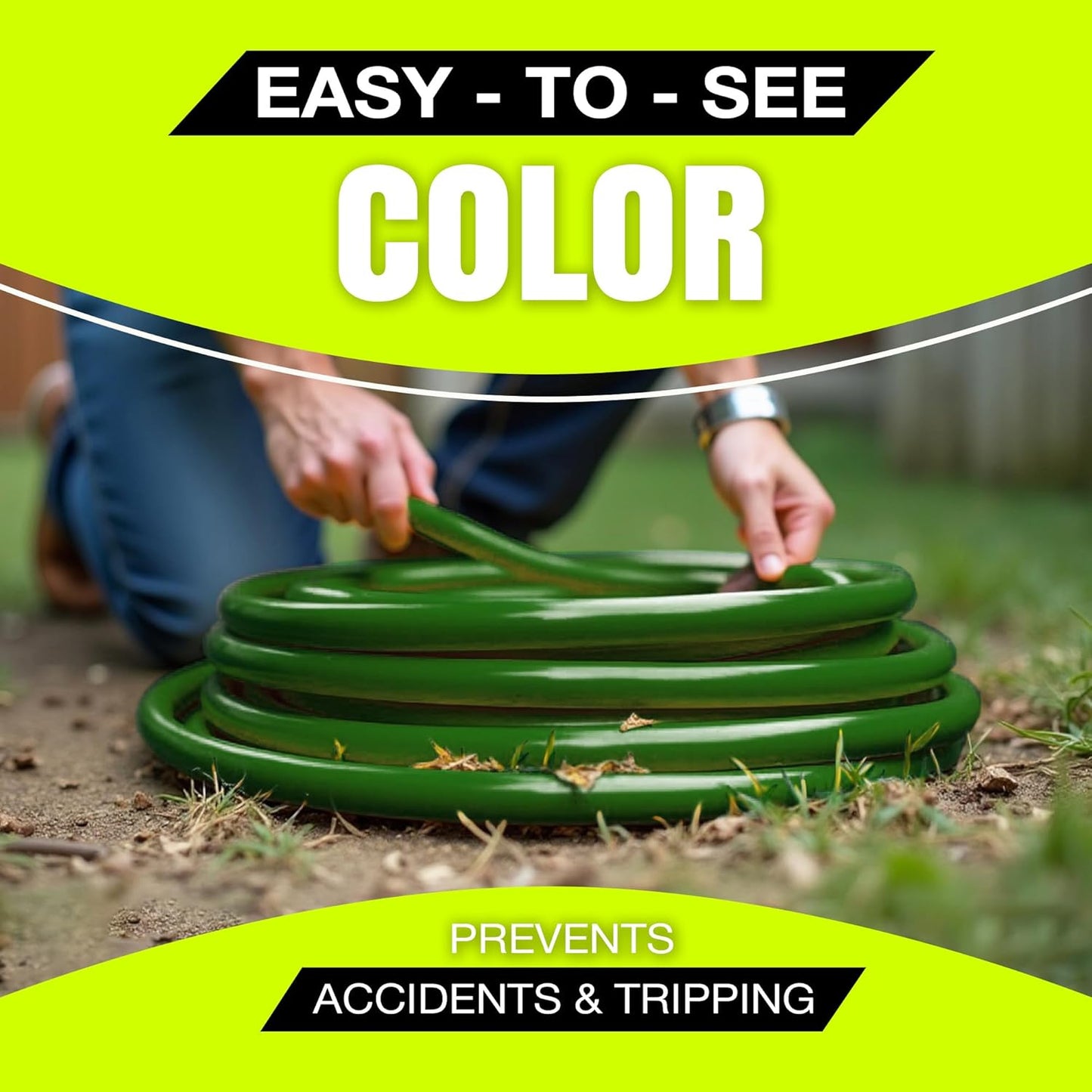 3ft Outdoor/Indoor Extension Cord 12/3 Gauge Extra Heavy Duty 3 Prong SJTW, Waterproof, Flexible Cold-Resistant Long Power Cord,15A 125V 1875W, Green by LifeSupplyUSA