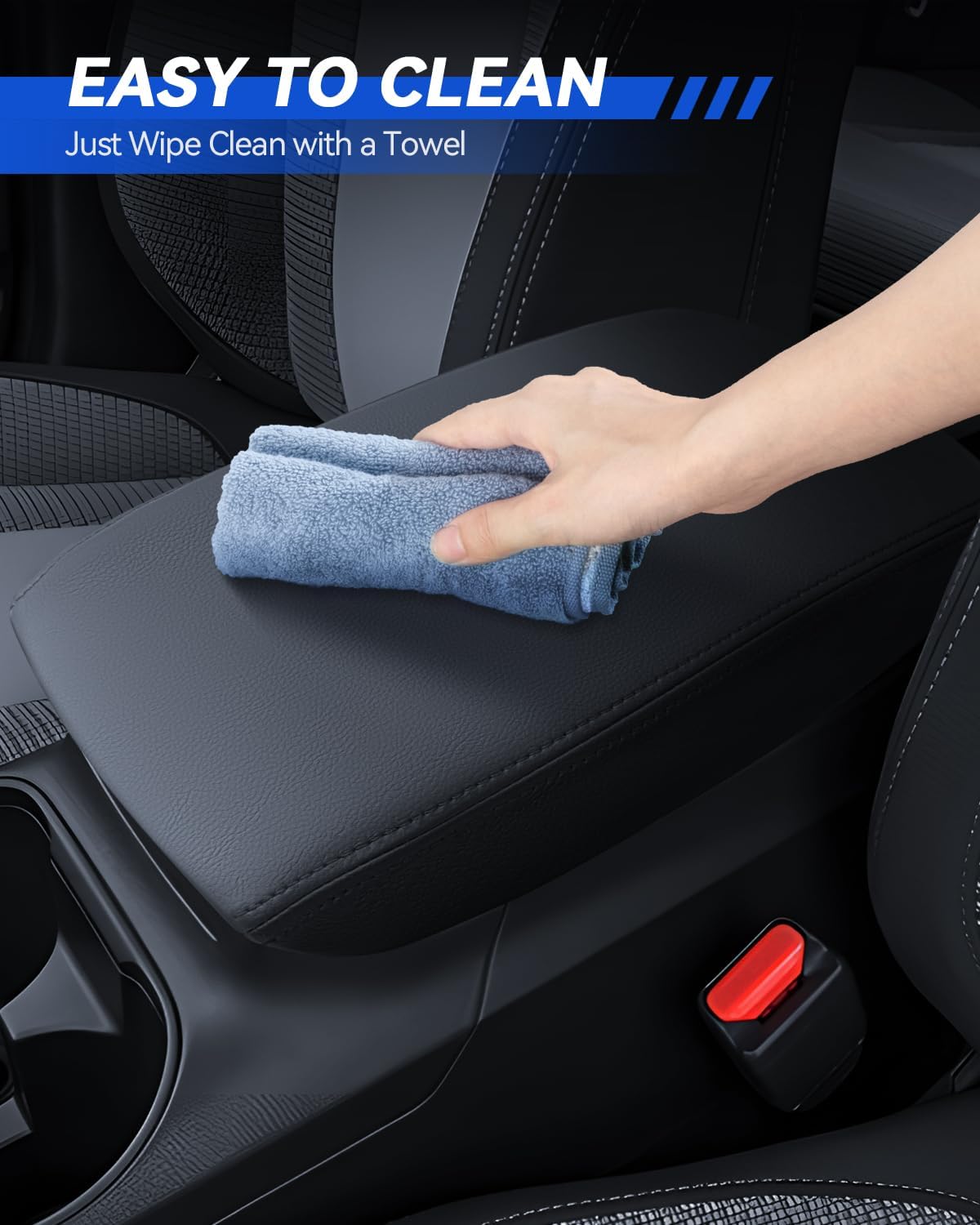 Armrest Cover for 2018-2023 2024 Volvo XC90 Accessories Center Console Middle Lid Pad Protector for Car Elbow Rest