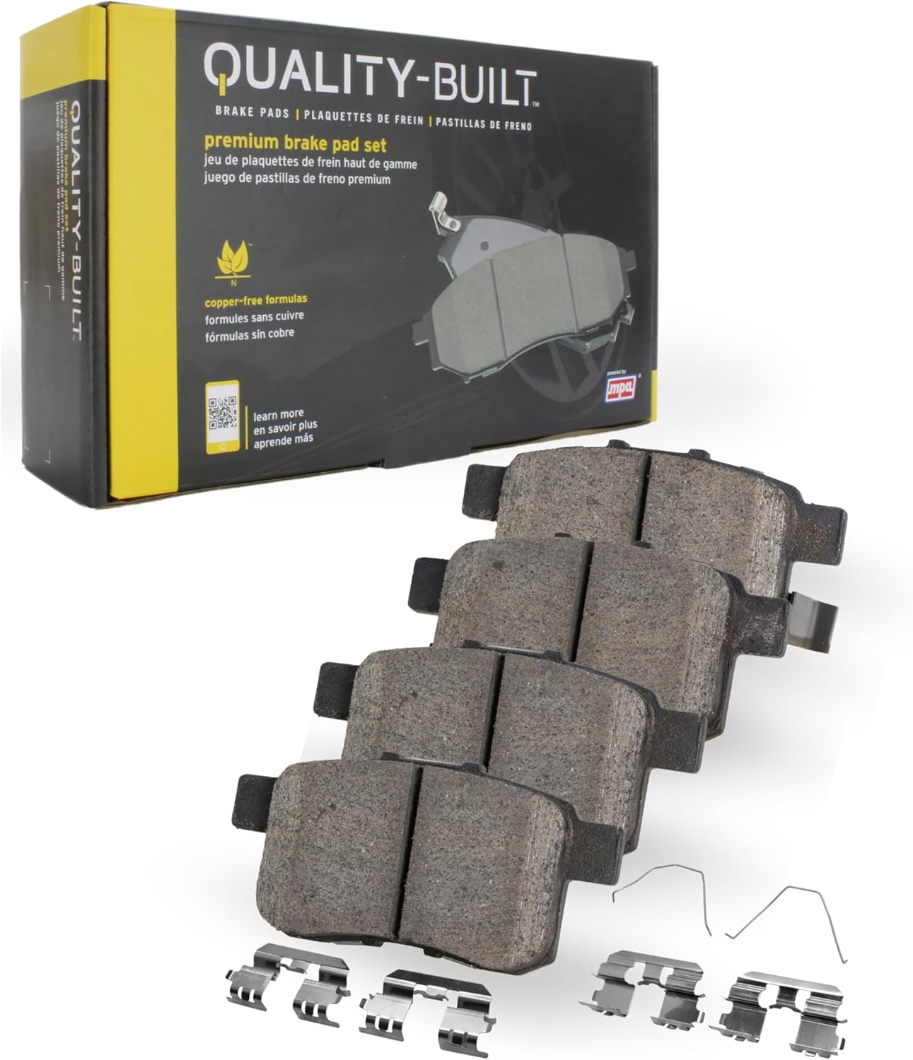 Premium Ceramic Rear Brake Pads (1001-1813C) Compatible with 2016-2024 Hyundai/Kia (Elantra/Elantra GT/Forte/Kona/Kona Electric/Niro EV/Optima/Sonata/Soul/Veloster)