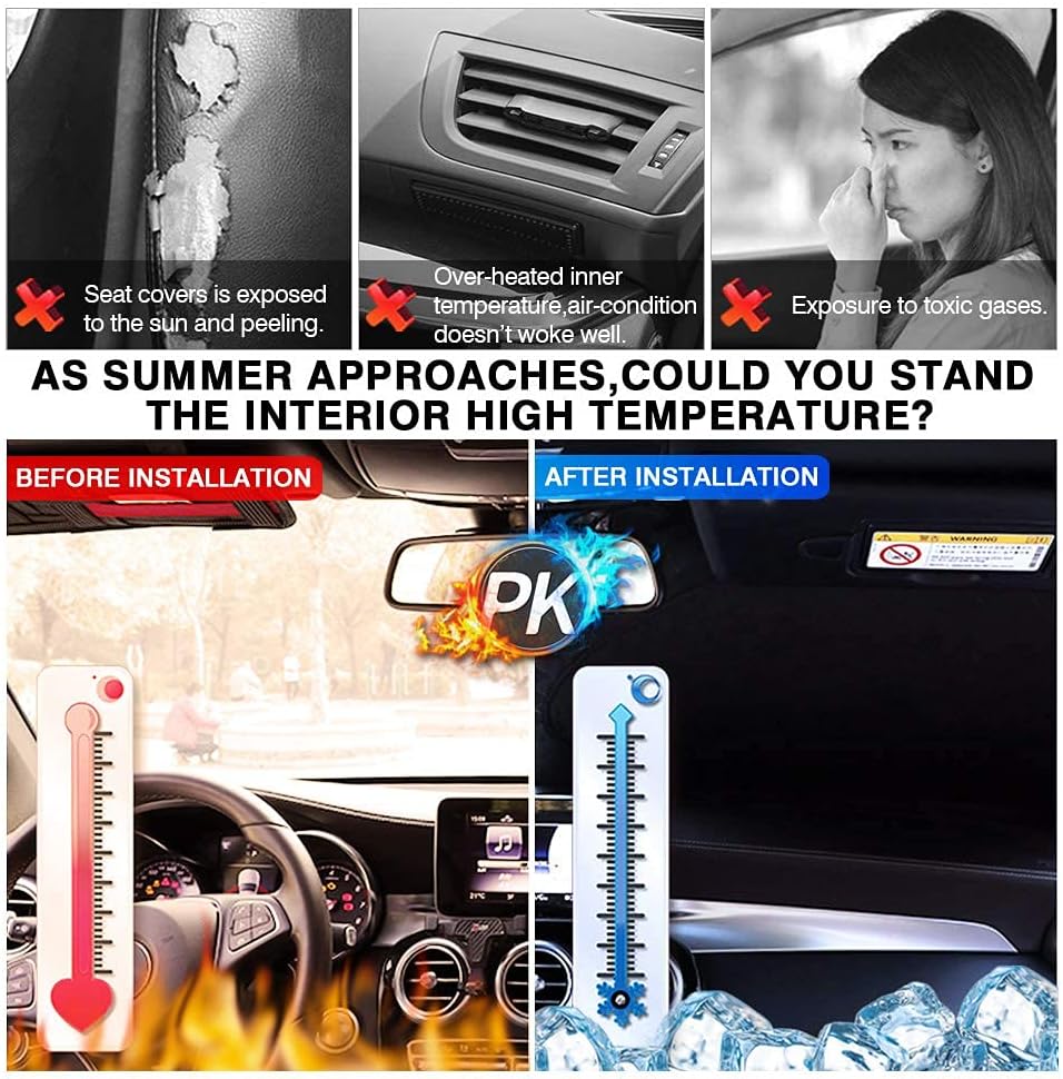 KUST Windshield Sun Shade for 2006-2021 Nissan Frontier Accessories Custom Fit Sunshade Foldable Sun Visor Protector Blocks UV Rays Keep Your Car Cooler