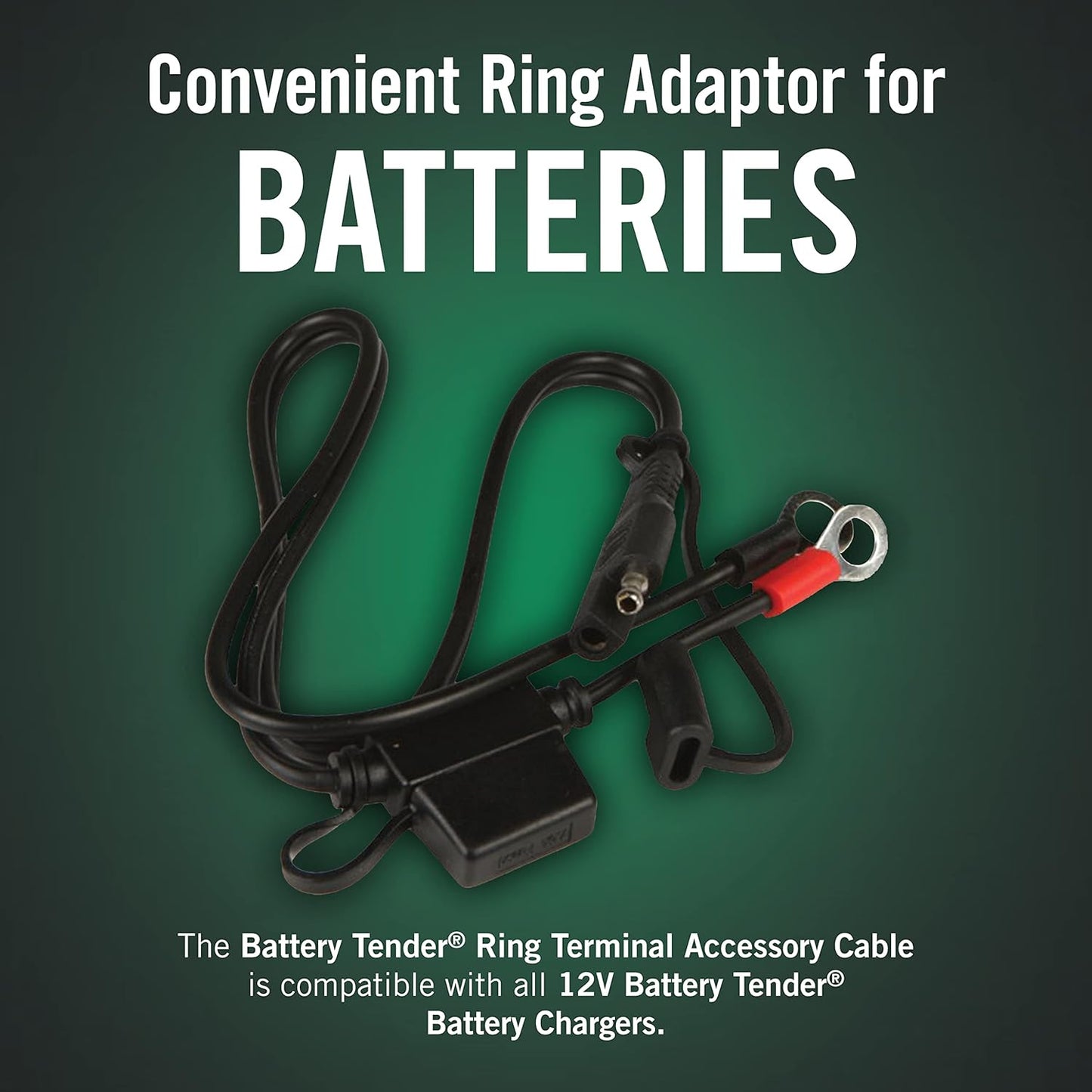 Battery Tender Ring Terminal Harness Accessory Cables 25 pack - 18 inch Cord Adapter with SAE Quick Disconnect - Easy Quick Convenient for Motorcycles, Cars, ATVs and More - 081-0069-6-J25