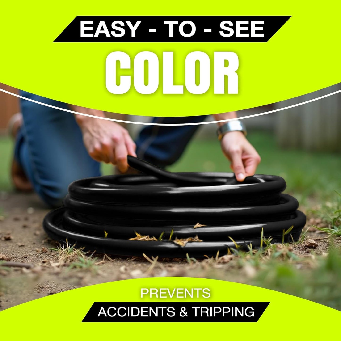 10ft Outdoor/Indoor Extension Cord 12/3 Gauge Extra Heavy Duty 3 Prong SJTW, Waterproof, Flexible Cold-Resistant Long Power Cord,15A 125V 1875W, Black by LifeSupplyUSA