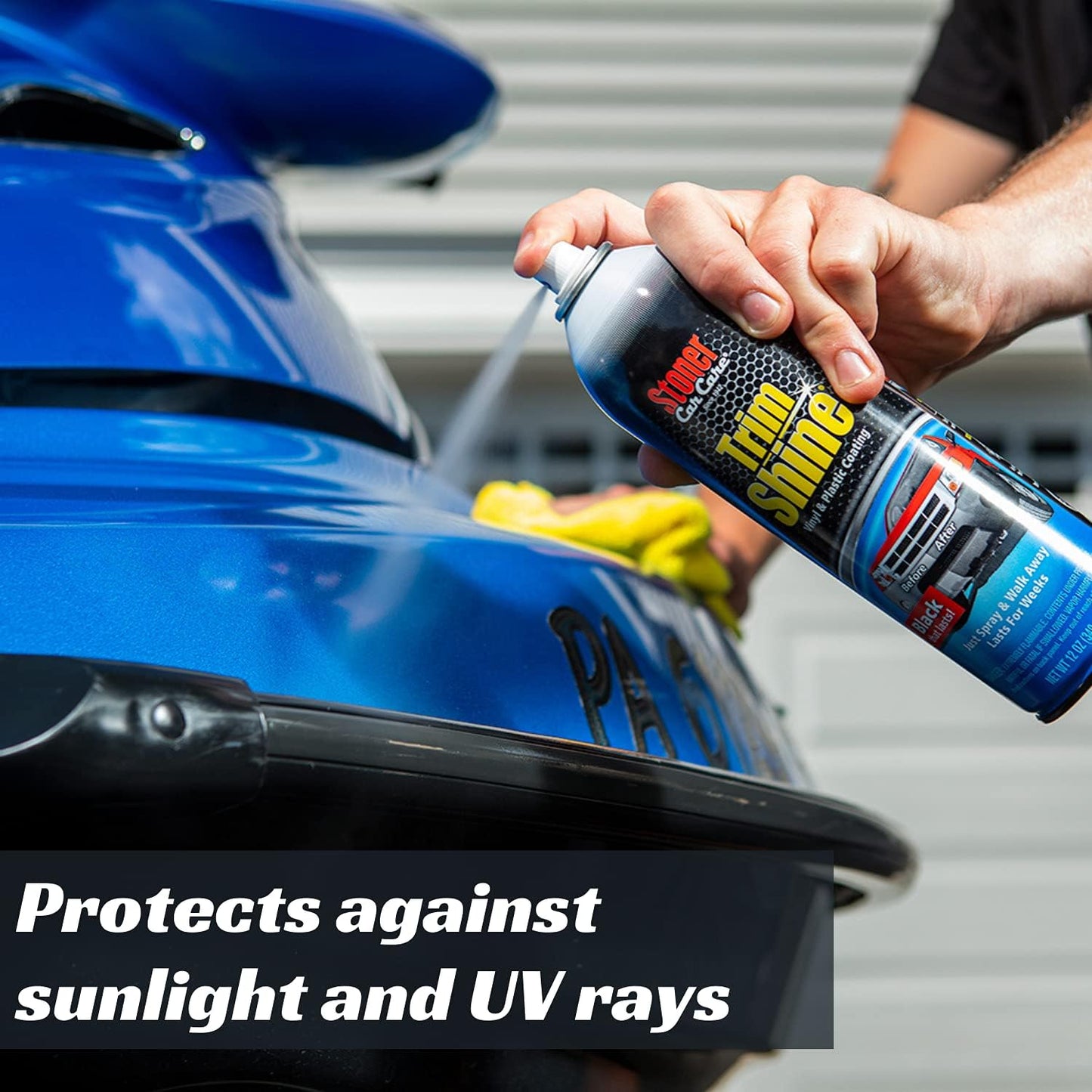 Stoner Car Care 91034-2PK Trim Shine – Vinyl and Plastic Protectant Coating for Interior & Exterior Car Detailing – Restores OEM Color, Adds Shine, UV & Water Protection – 12 Oz, Pack of 2