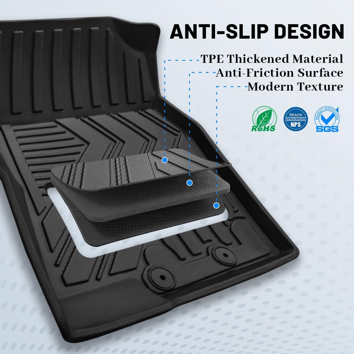 Fit for Nissan Rogue 2020-2014 Floor Mats Cargo Liners, All-Weather Rear Trunk Mat Rear Seat Back Cargo Cover Protector Fit for 2014 2015 2016 2017 2018 2019 2020 Nissan Rogue Accessories