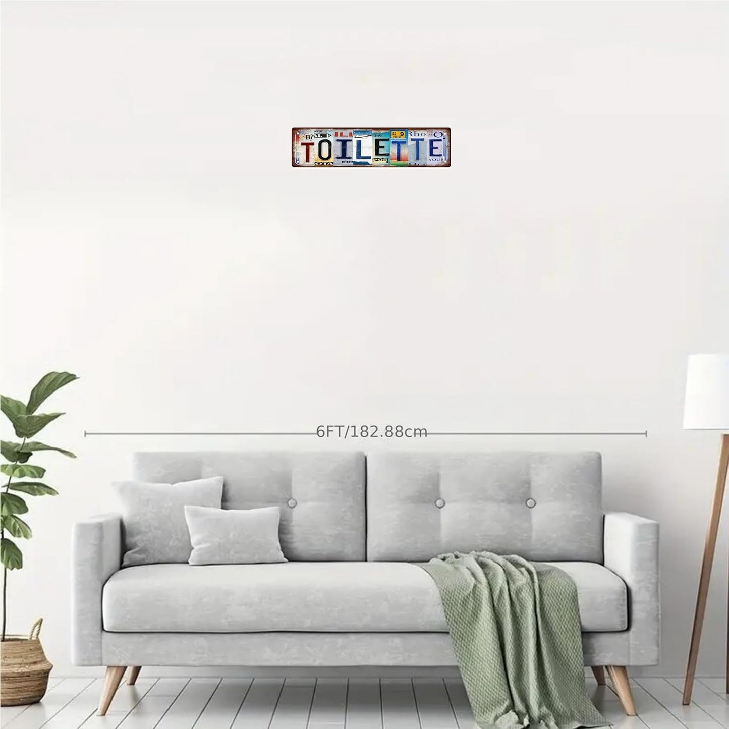 TOILETTE Vintage Metal Tin Street Sign Bar Cafe Garage Cave Home Room Wall Bathroom Farmhouse Garden Porch Patio Decor, 16 x 4 Inch