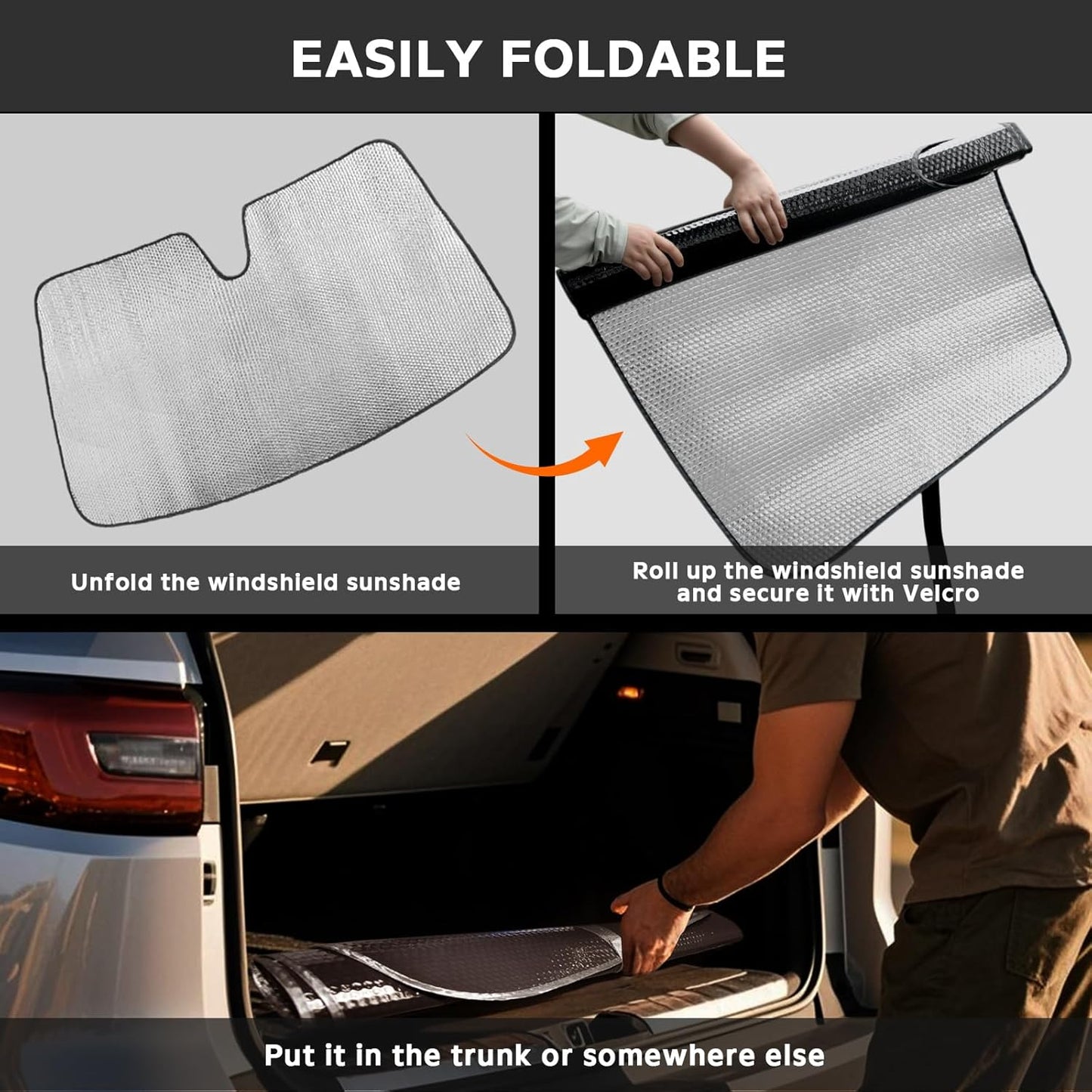 Windshield Sun Shade for Ford Maverick 2022-2025 - 5-Layer Bubble Foldable Front Window Shade Sun Visor Accessories - Blocks Heat & UV Rays