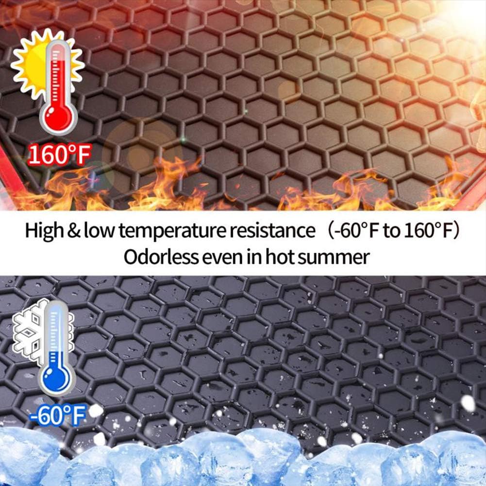 Car Cargo Liner Mat Custom Fit for Kia Sportage 2017 2018 2019 2020 2021 2022 Odorless Washable Rubber Heavy Duty Anti-Slip All Weather Protection Car Trunk Cargo Mat