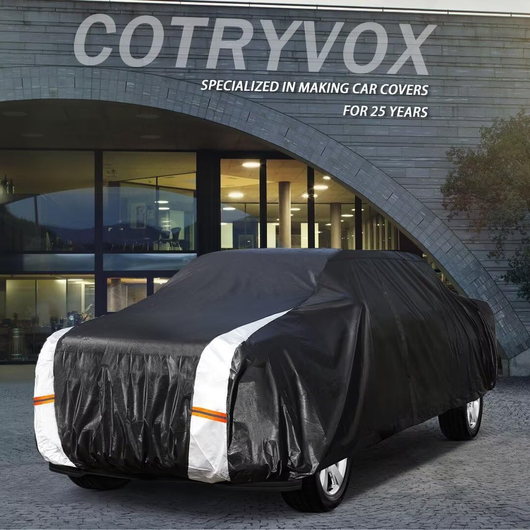 Chevrolet Silverado 1500 Truck Cover Custom Fit 1998-2025 Extended Cab SB (8.1') with Door Zipper, 12 Layers Full Exterior Pickup Truck Cover Waterproof All Weather, Wind Dust Sun and UV Protection.