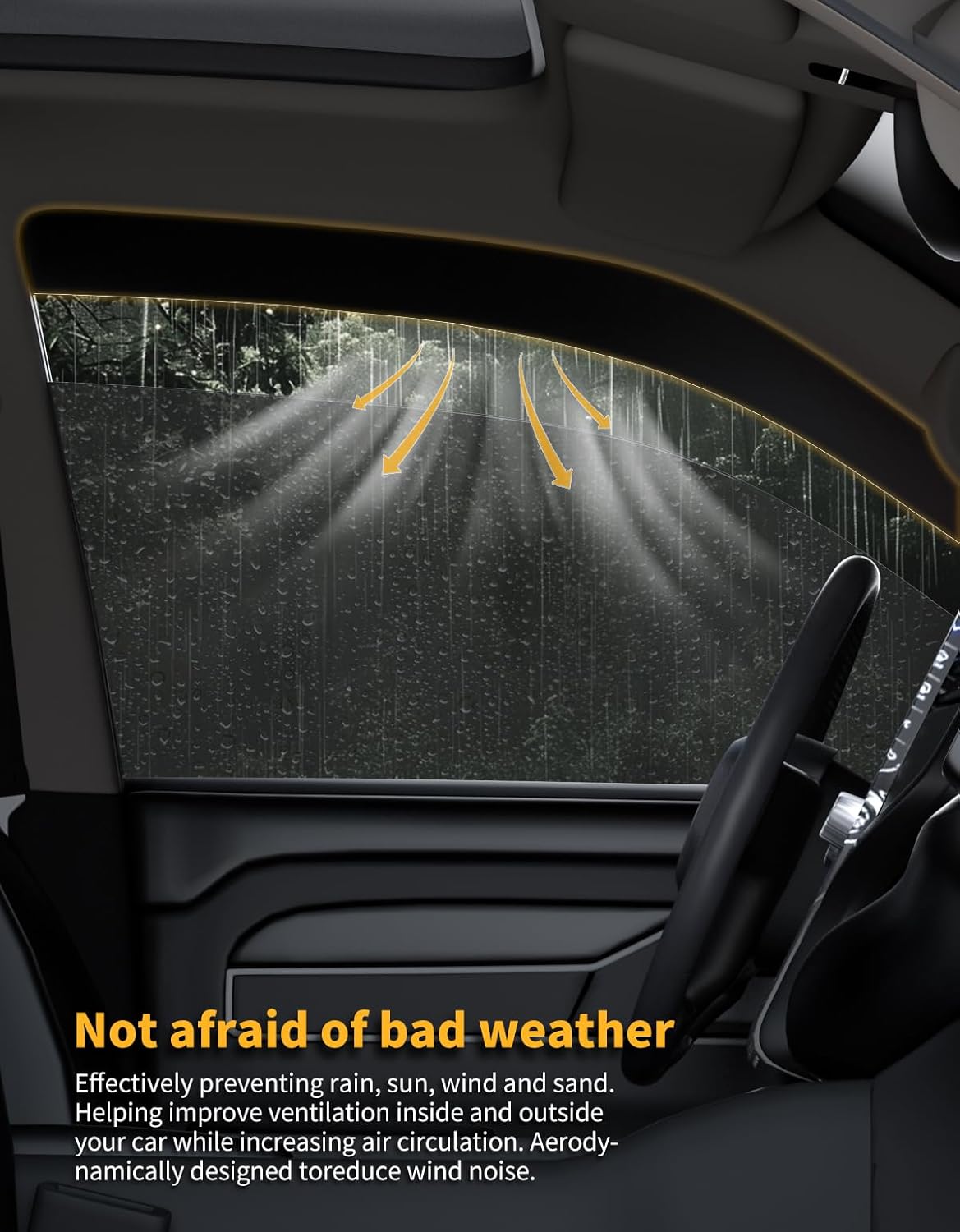 in-Channel Window Rain Guards Fit for Truck Nissan Frontier 2022-2025 Crew Cab Extra Durable Window Deflectors Window Visors Vent Visors Vent Shades Car Accessories-4 pcs Q28