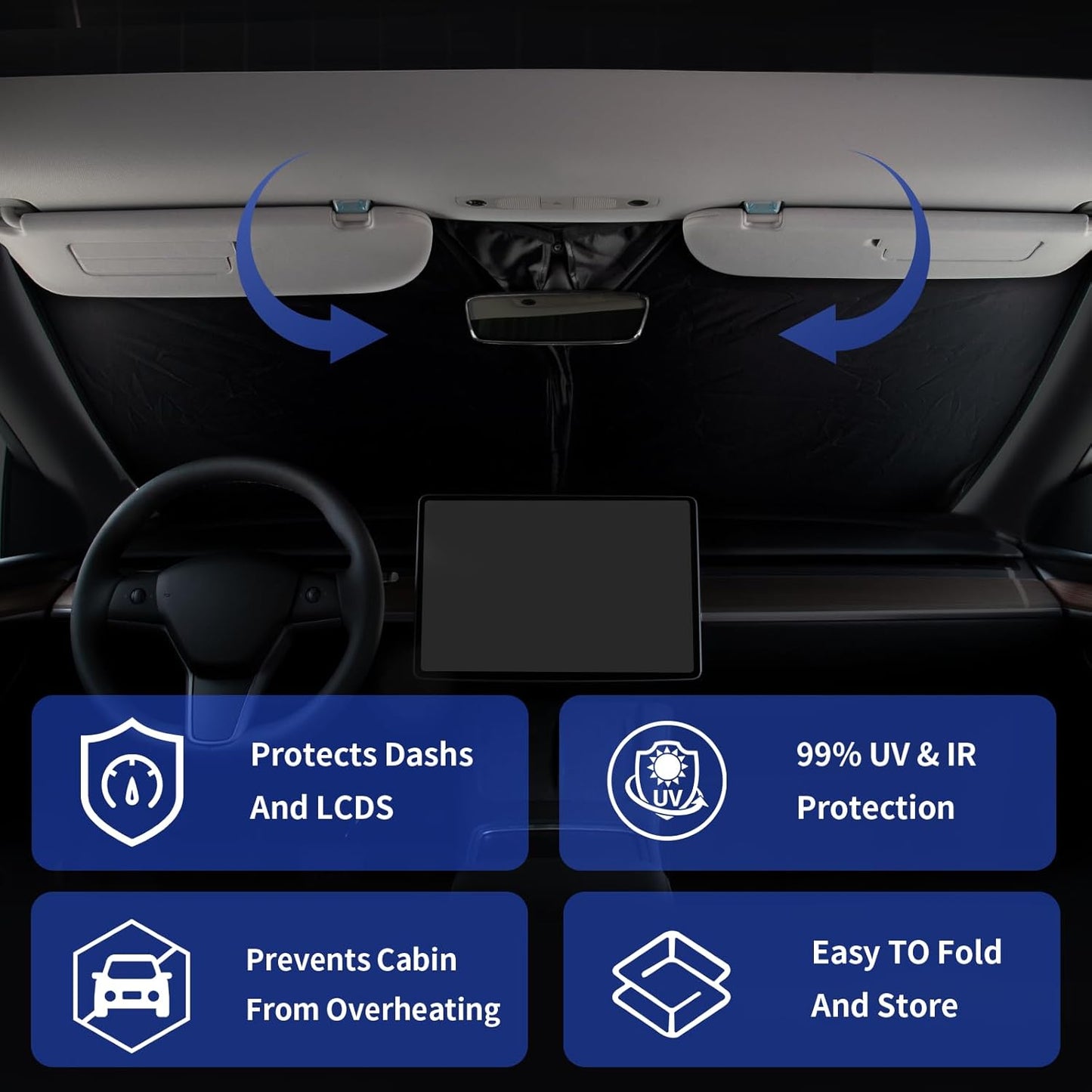 for Lexus 2024 Car Windshield Sunshade Foldable Sun Shield for Lexus LS GX 2022 2023 Windshield Cover for LS400 LS460 GX400 GX460 GX470 LX Serie Front Window Protector 240T Reflective Car Accessories
