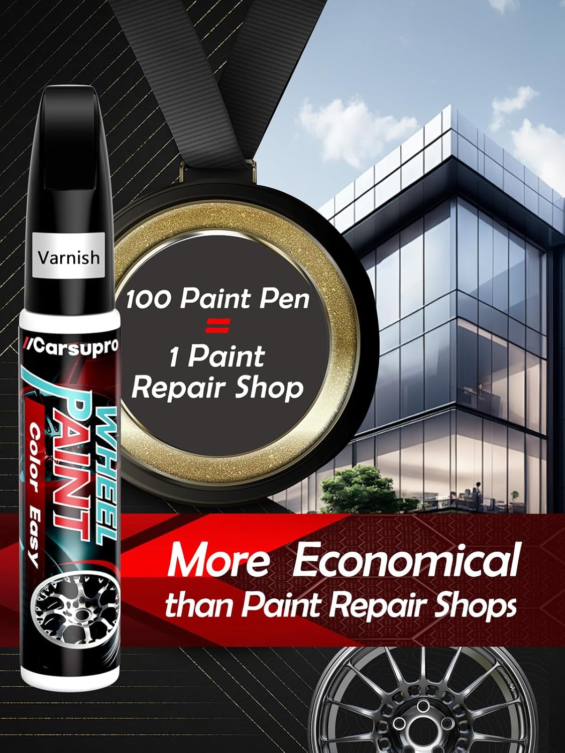 Silver wheel Touch Up Paint. Wheel Scratch Repair Pen. Car Rim Paint Pen Quick And Easy Fix Rim Scratches,Rim Paint For Car Wheel Repair