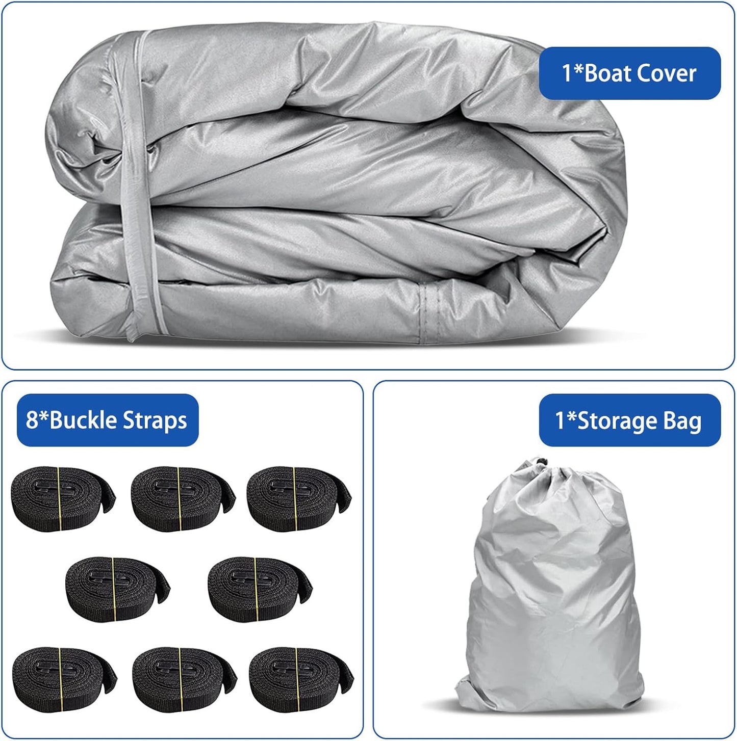 iCOVER Personal Watercraft Cover- Water Proof Heavy Duty Trailerable Jet Ski Covers for Seadoo Kawasaki Yamaha Wave Runner, Fits PWC Models Up to 113in Long