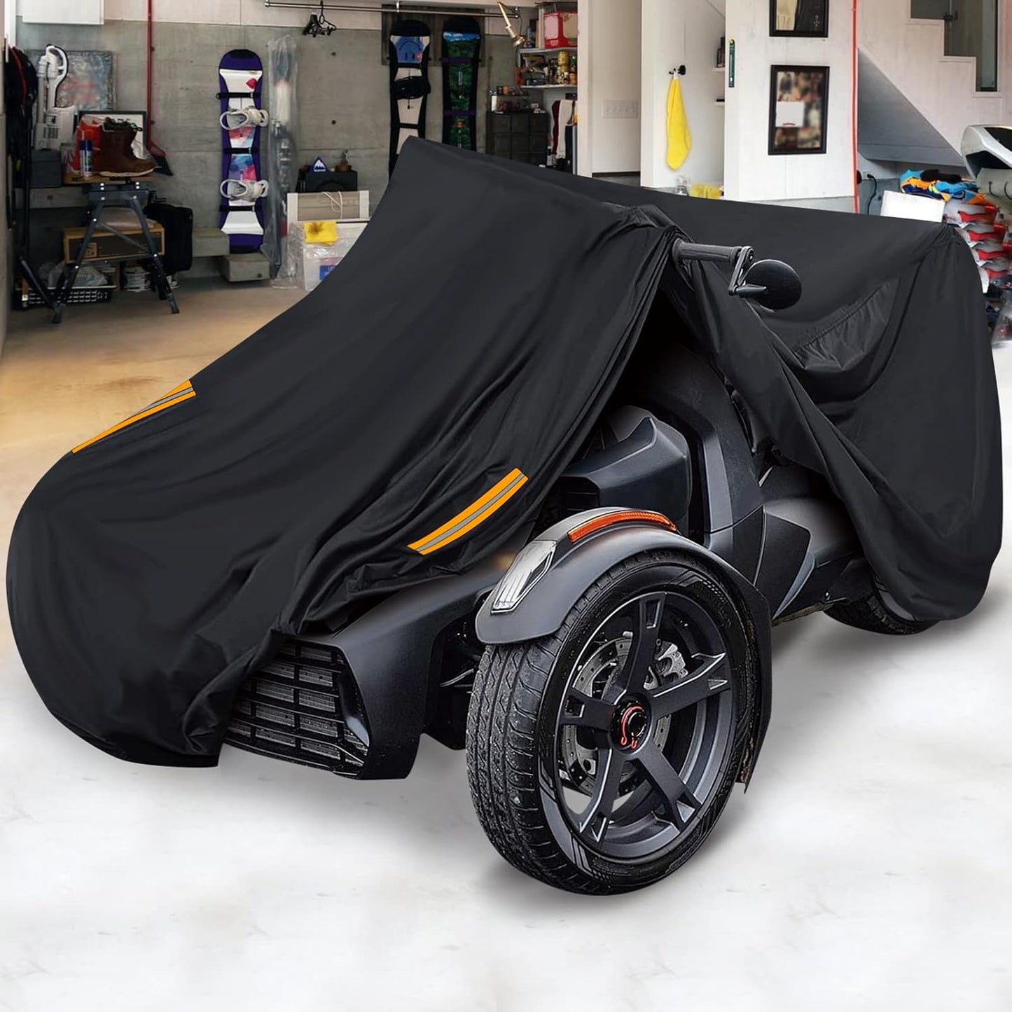 StarknightMT Ryker Cover, Full Cover Compatible with Can-Am Ryker 900 600 Sport Rally Edition All-Weather PU Waterproof Cover for Indoor Outdoor Snow Rain Dust Sun Protection Accessories Vent