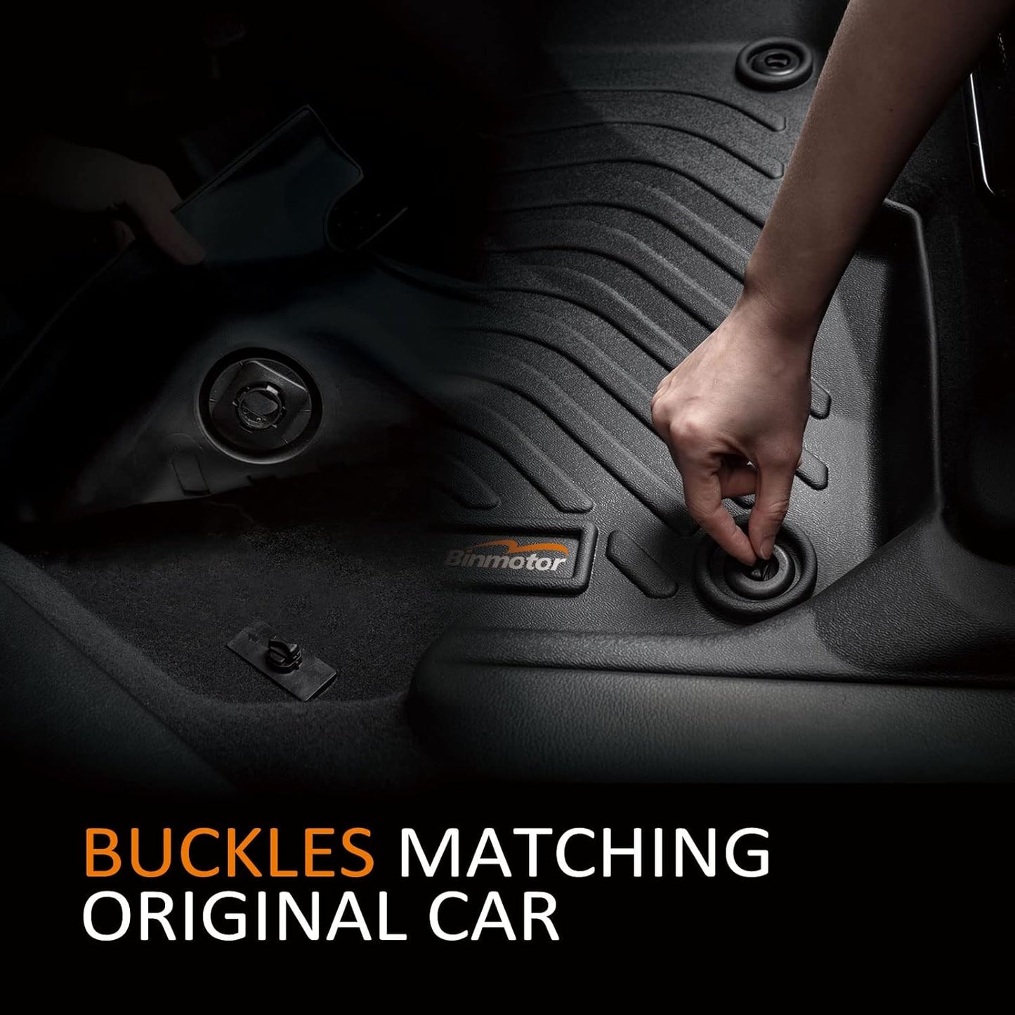 Binmotor-Floor Mats & Cargo Liner for Honda Passport 2019-2024 2025, All Weather Car Mat Rubber Mats Cargo Trunk Mat for Honda Passport Accessories-Black