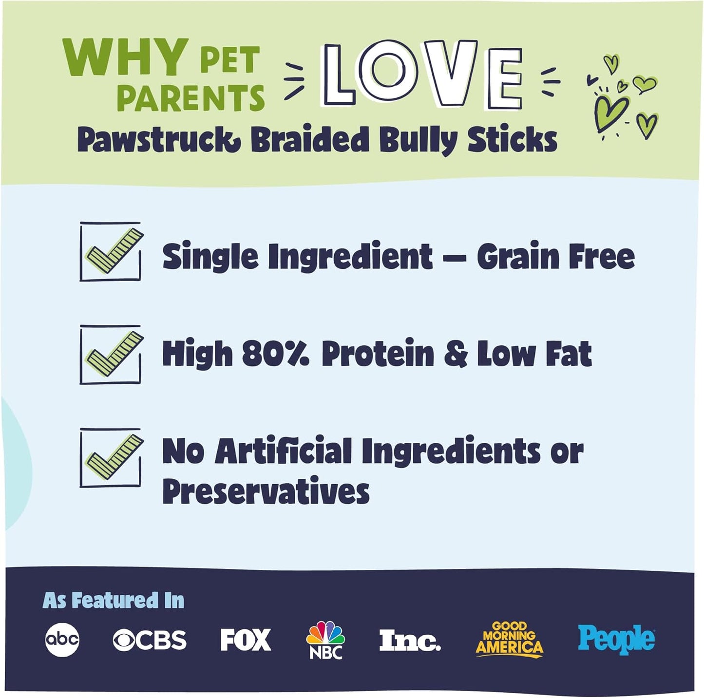 Pawstruck Natural 12" Braided Bully Sticks for Dogs – Tough, Long-Lasting, Rawhide-Free, Low-Odor, Single Ingredient Chew Treat for Aggressive Chewers – 5 Count – Packaging May Vary