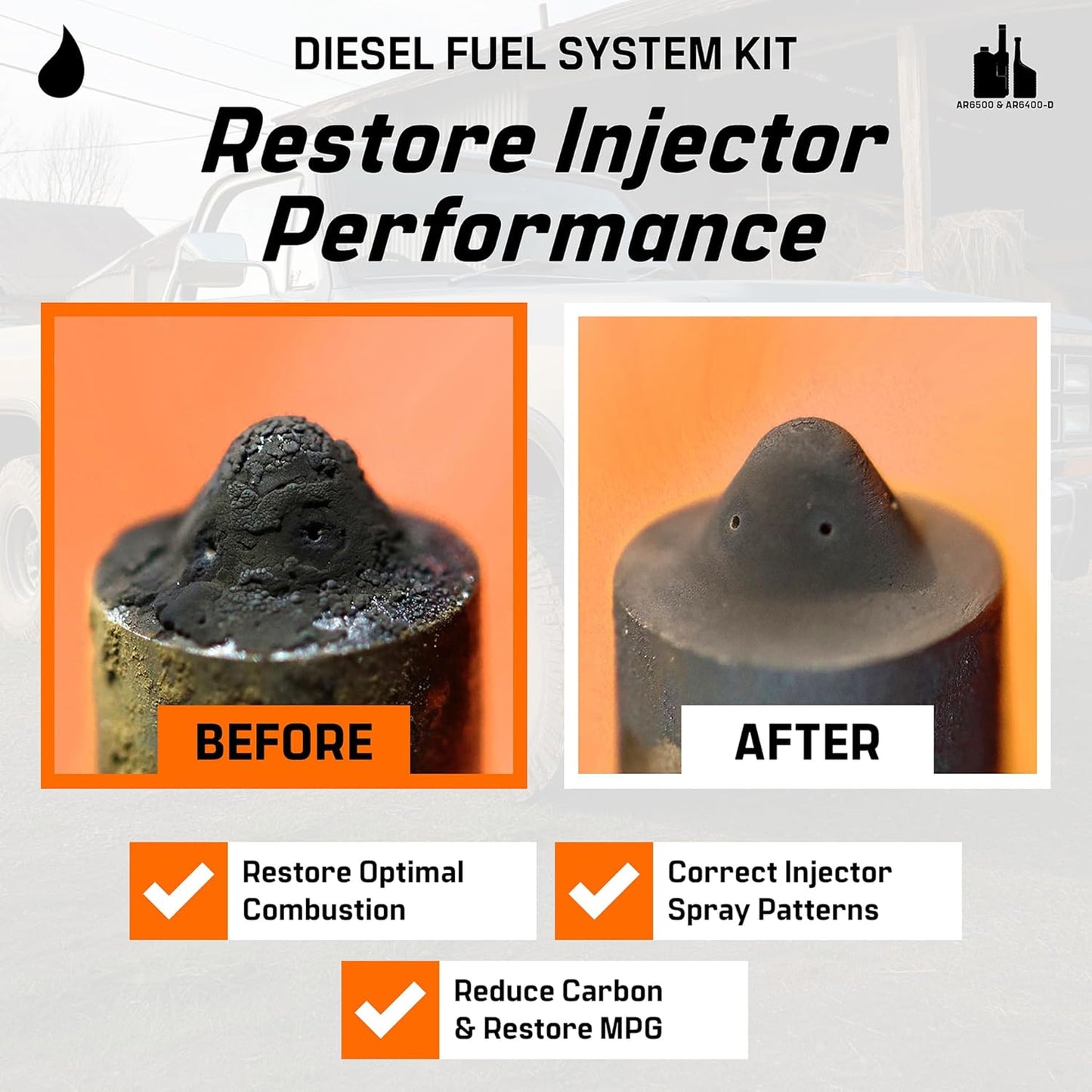 Archoil Diesel Fuel System Kit - AR6500 Diesel Treatment (40 oz) + AR6400-D Diesel Fuel System Cleaner