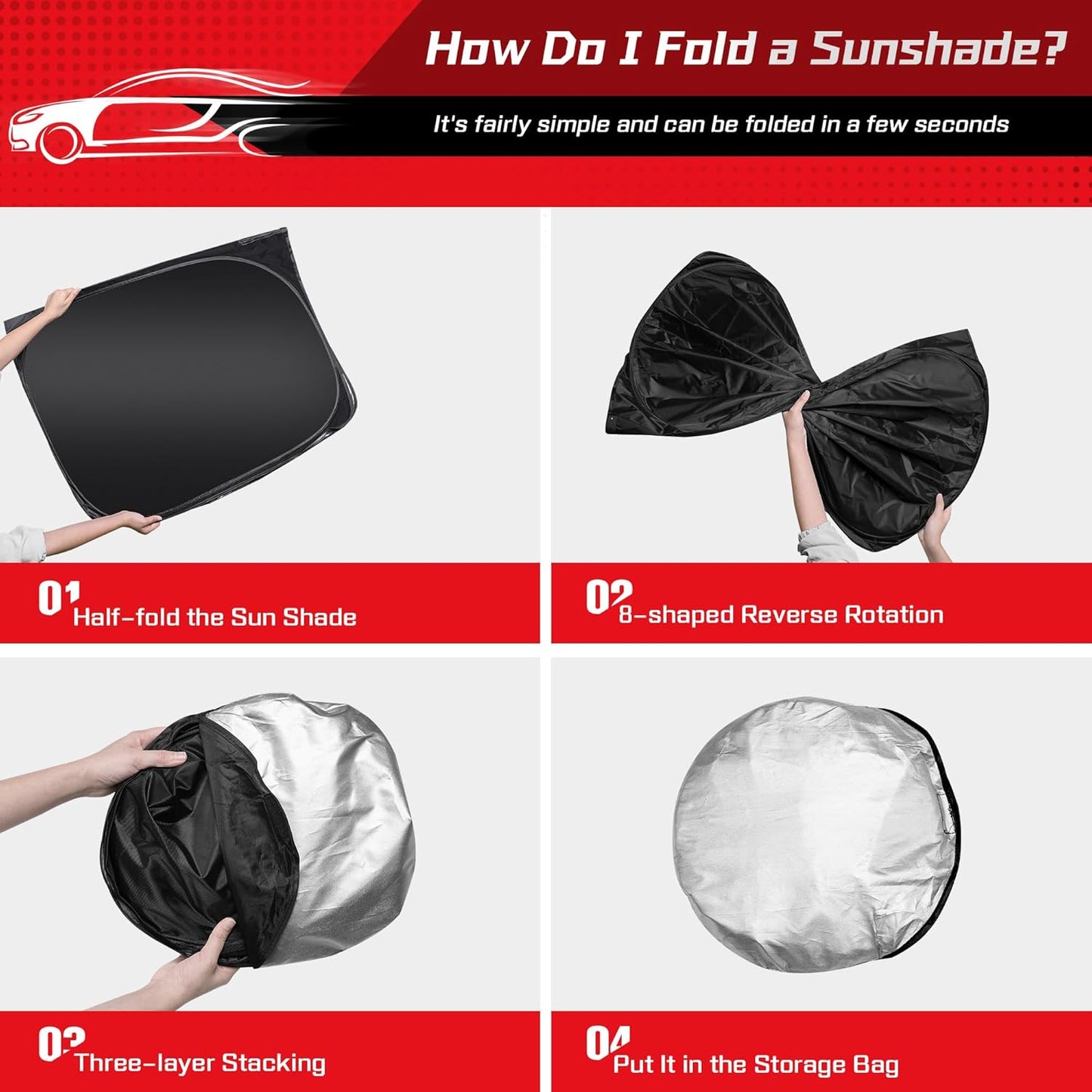 ARISMOTOR Windshield Sun Shade for Rivian R1T 2022-2025, Custom Fit Foldable Front Window Sunshade Sun Visor Protector, Block UV Rays Keep Your Car Cooler