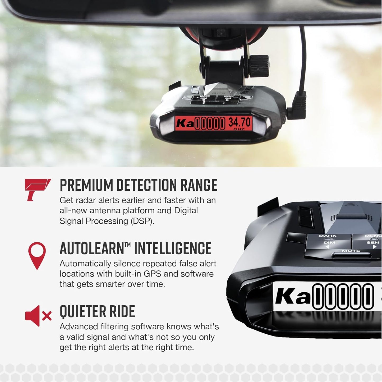 Cobra RAD 700i Radar Detector & SC 201 Smart Dash Cam + 2.5A OBD Port to Micro USB DIY Easy Hardwire Kit: Long Range Rapid Radar Detection, Full HD 1080P Video + 16GB SD Card, Built-in WiFi & GPS