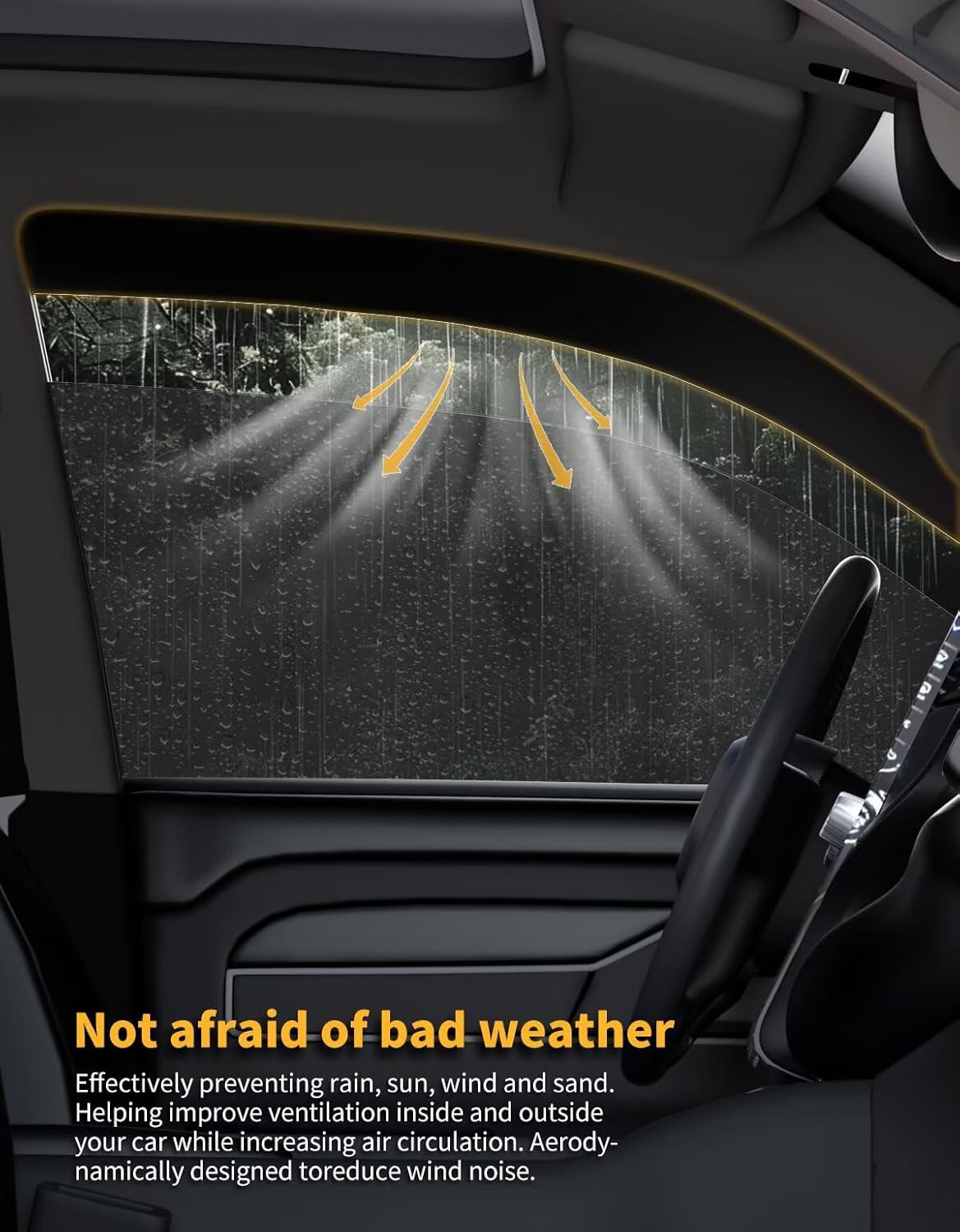 in-Channel Window Rain Guards Fit for Toyota Grand Highlander 2024 2025 Extra Durable Window Visors Window Deflectors Vent Visors Vent Shades Car Accessories-4 pcs 2-Q20