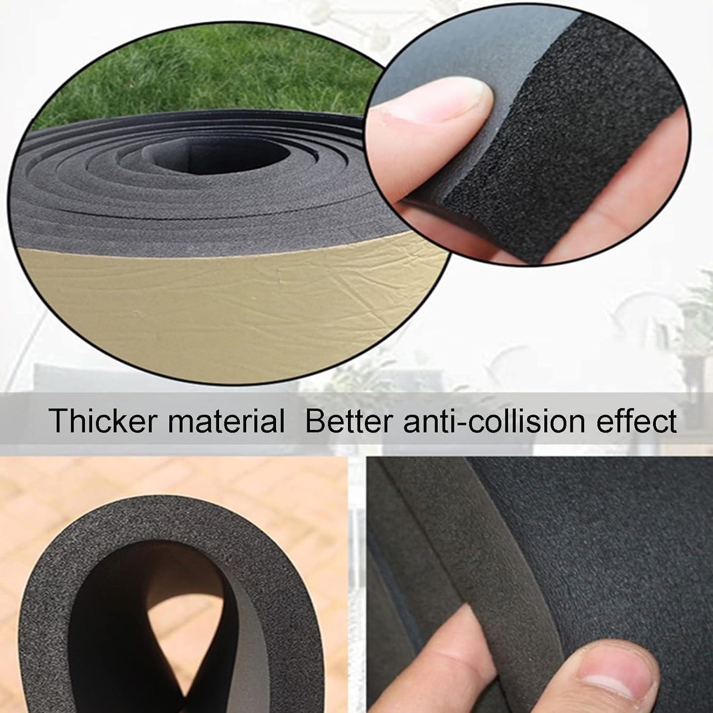 Garage Column Protector Corner Guard, Waterproof Foam Parking Aid for Garages & Warehouses, Anti-Collision Wall Protector, White 2cm x 1m - Enhance Safety & Prevent Damage