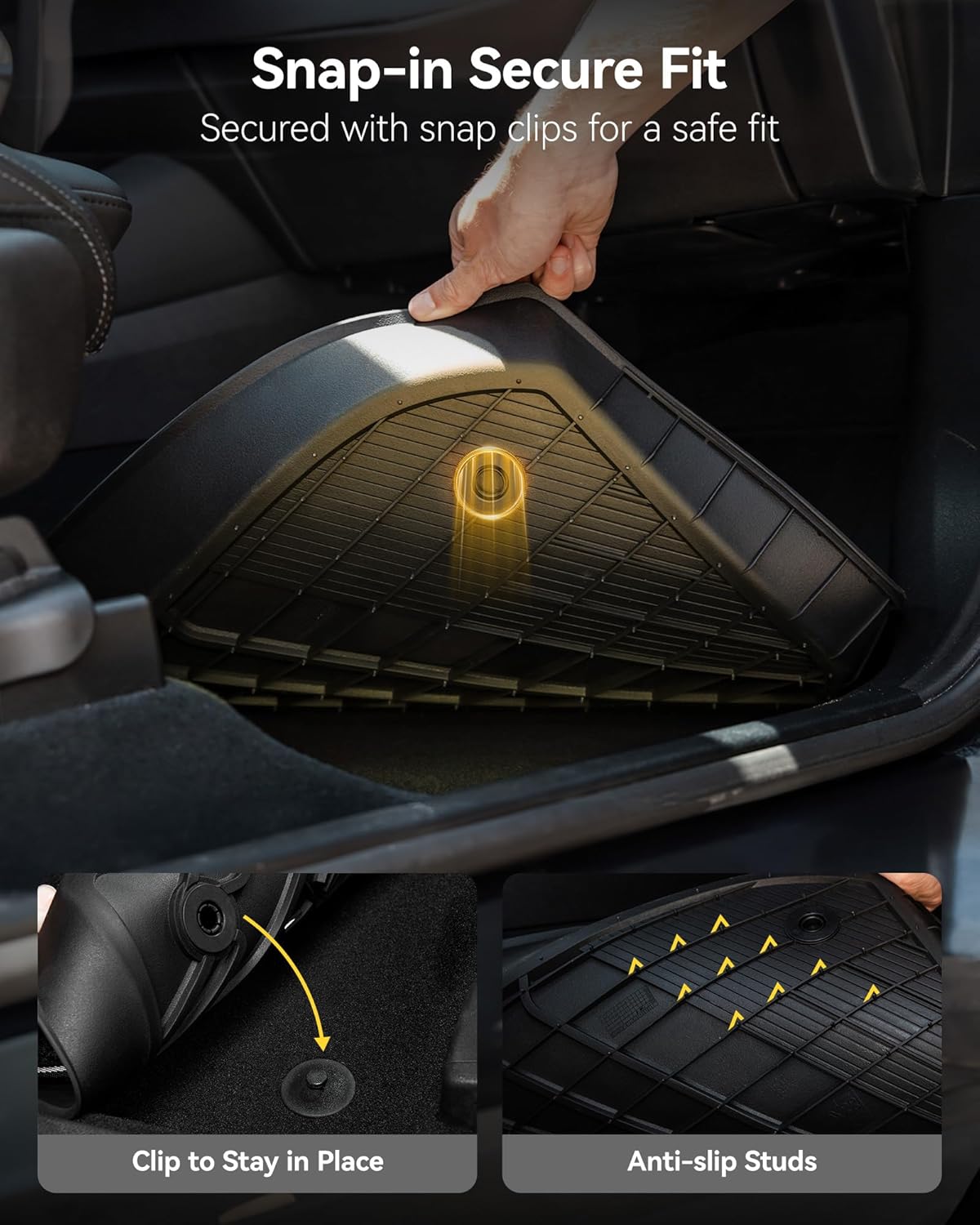 3W Floor Mats & Cargo Liner Fit for Honda Odyssey 2025-2018 Mini Passenger Van, All Weather TPE Floor Liners 1st 2nd & 3rd Rows Car Mats and Trunk Liner Odyssey Car Accessories, Black
