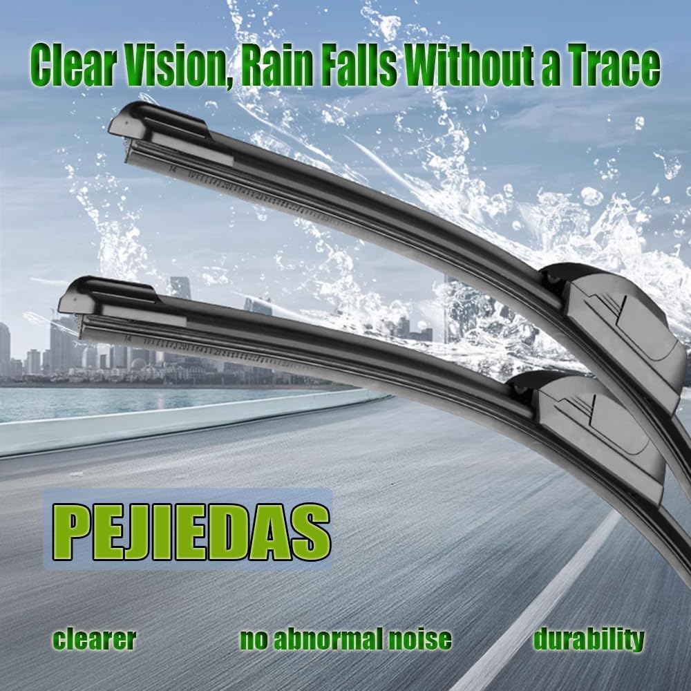 OEM Quality Front Wiper Blades, Replacement for 2009-2020 Honda Fit/2011-2016 Hyundai Elantra, OE Original Style (28 Inch + 14 Inch Front Wiper Blades)