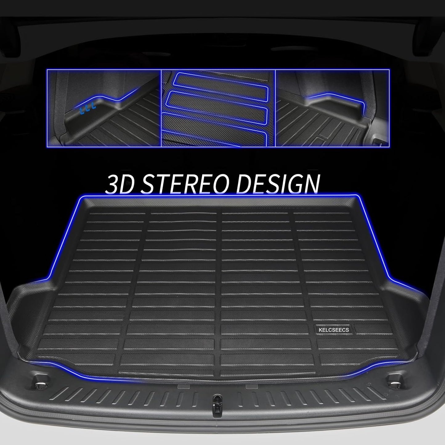 KELCSEECS® Floor Mats & Cargo Liner Custom for 2020-2025 Nissan Versa All Weather Protection TPE Floor Liners Front& Rear Row Full Set Nissan Versa Accessories Black