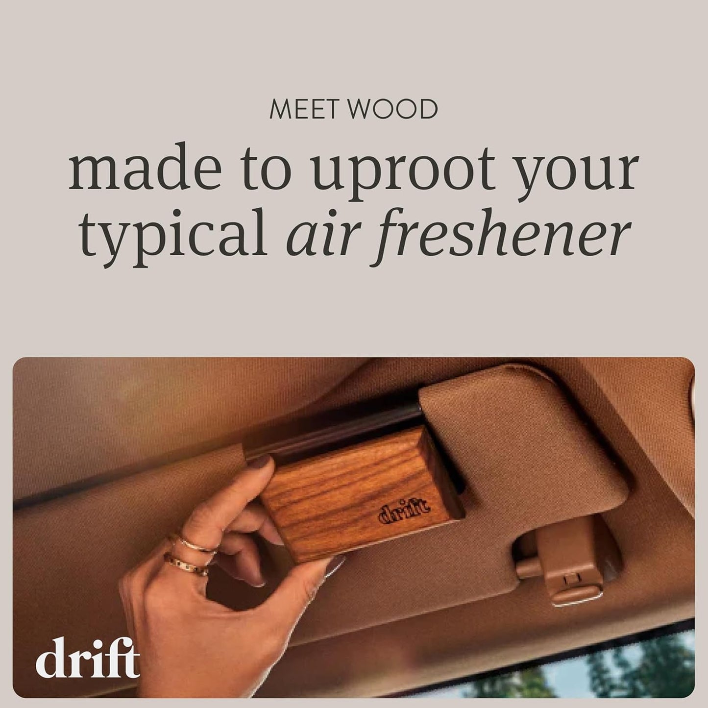 Drift Car Air Freshener - Wood Fragrance - Automotive Odor Eliminator - Car Fresheners Long Lasting - Variety 3 Pack - CLIP INCLUDED