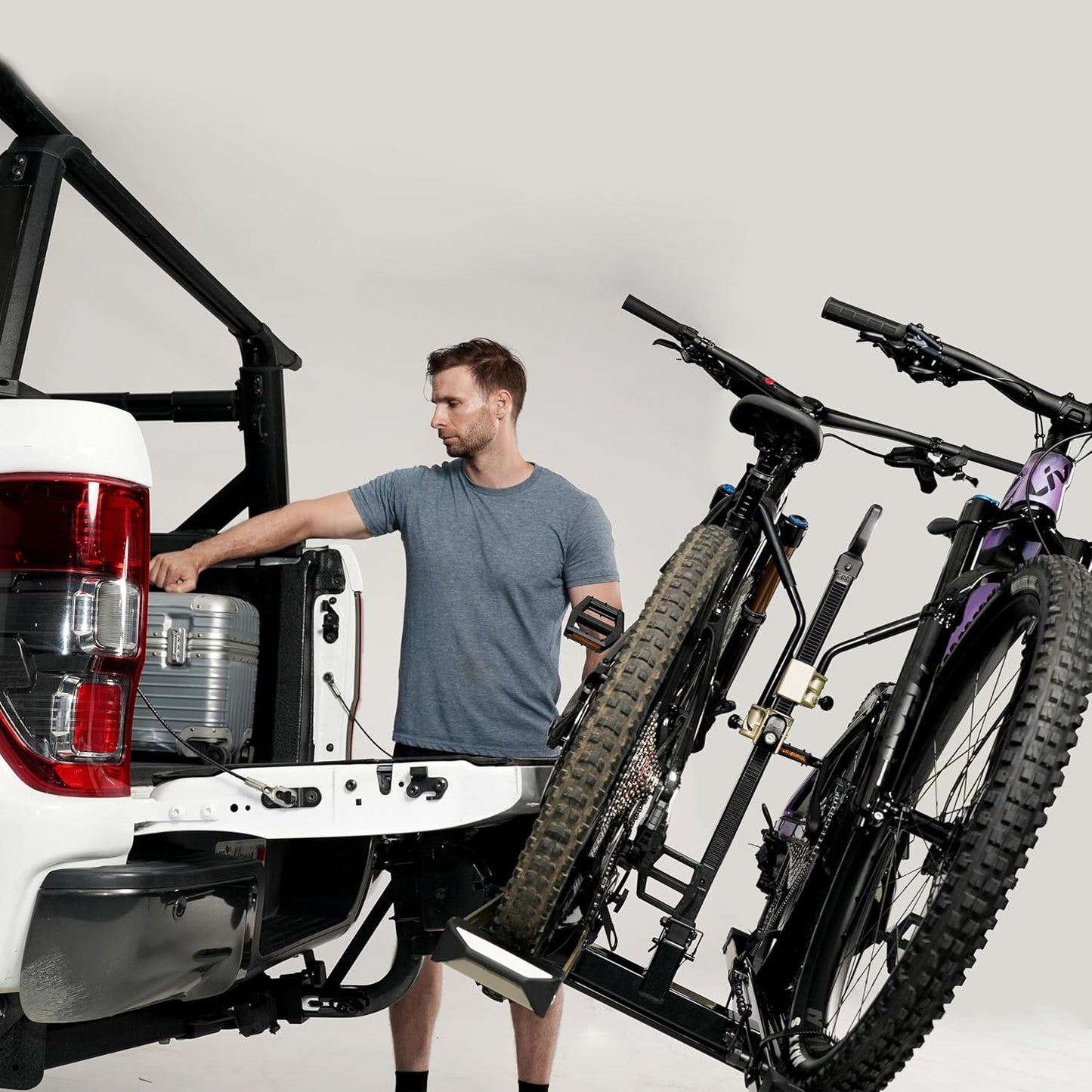 HYPERAX Volt Lift SP -E Bike Hitch Mount Platform Style 2 Bikes Carrier for Car, SUV, Truck, Sedan, Tilting e-Bike Rack for Hitch Fits Up to 2 * 80 lbs Bike -NO RV USE!