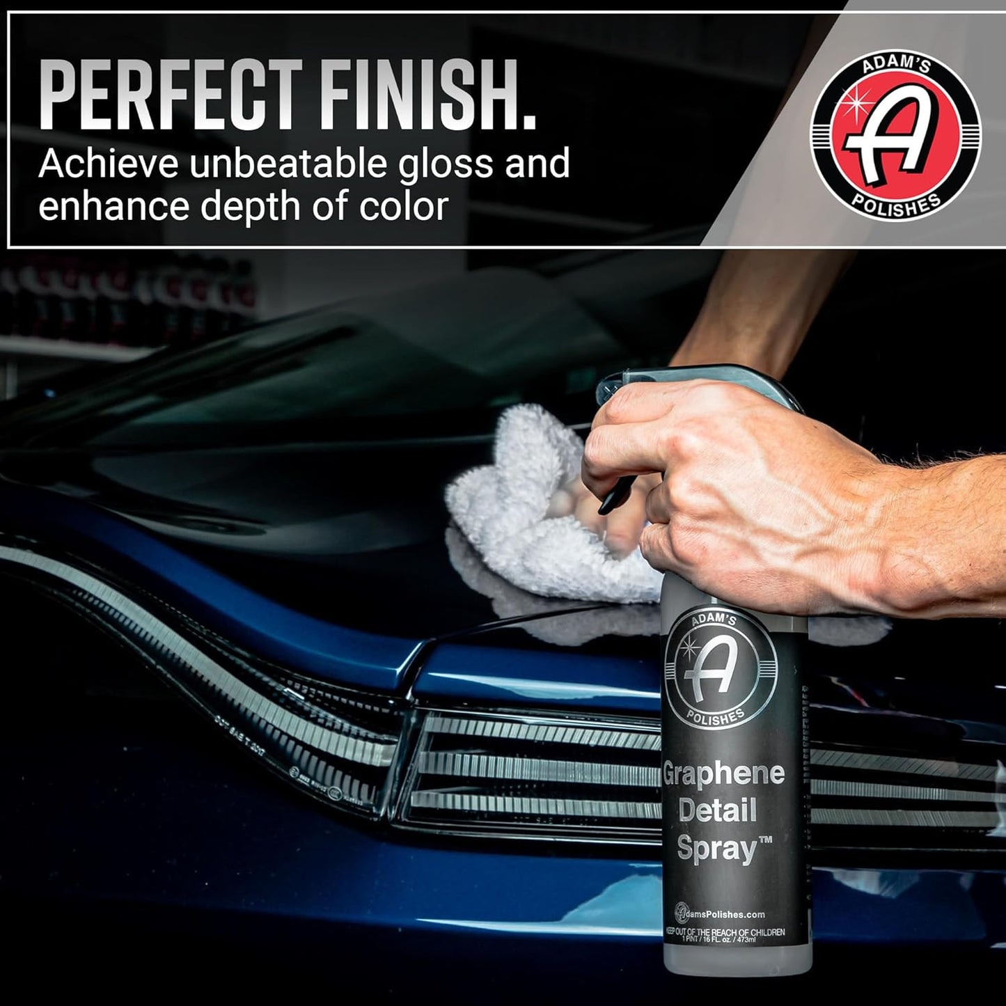 Adam's Polishes Graphene Detail Spray (5 Gallon) - Extend Protection of Waxes, Sealants, & Coatings | Waterless Detailer Spray For Car Detailing|Clay Bar, Drying Aid, Add Ceramic Graphene Protection