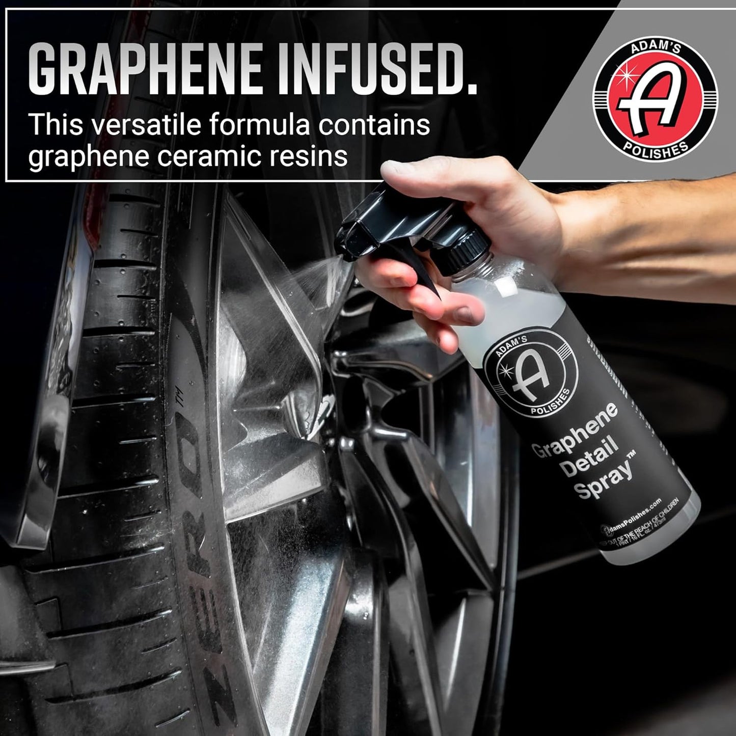 Adam's Polishes Graphene Detail Spray (2 Pack) - Extend Protection of Waxes, Sealants, & Coatings | Waterless Detailer Spray For Car Detailing | Clay Bar, Drying Aid, Add Ceramic Graphene Protection