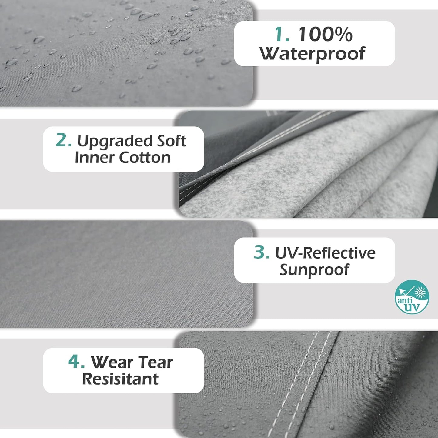 16 Layers Truck Cover Waterproof All Weater, Heavy Duty Outdoor Pickup Truck Cover for Ford F-Series F-150, Toyota Tundra, RAM 1500 2500 3500, Nissan Titan etc. Length up to 250 inch.