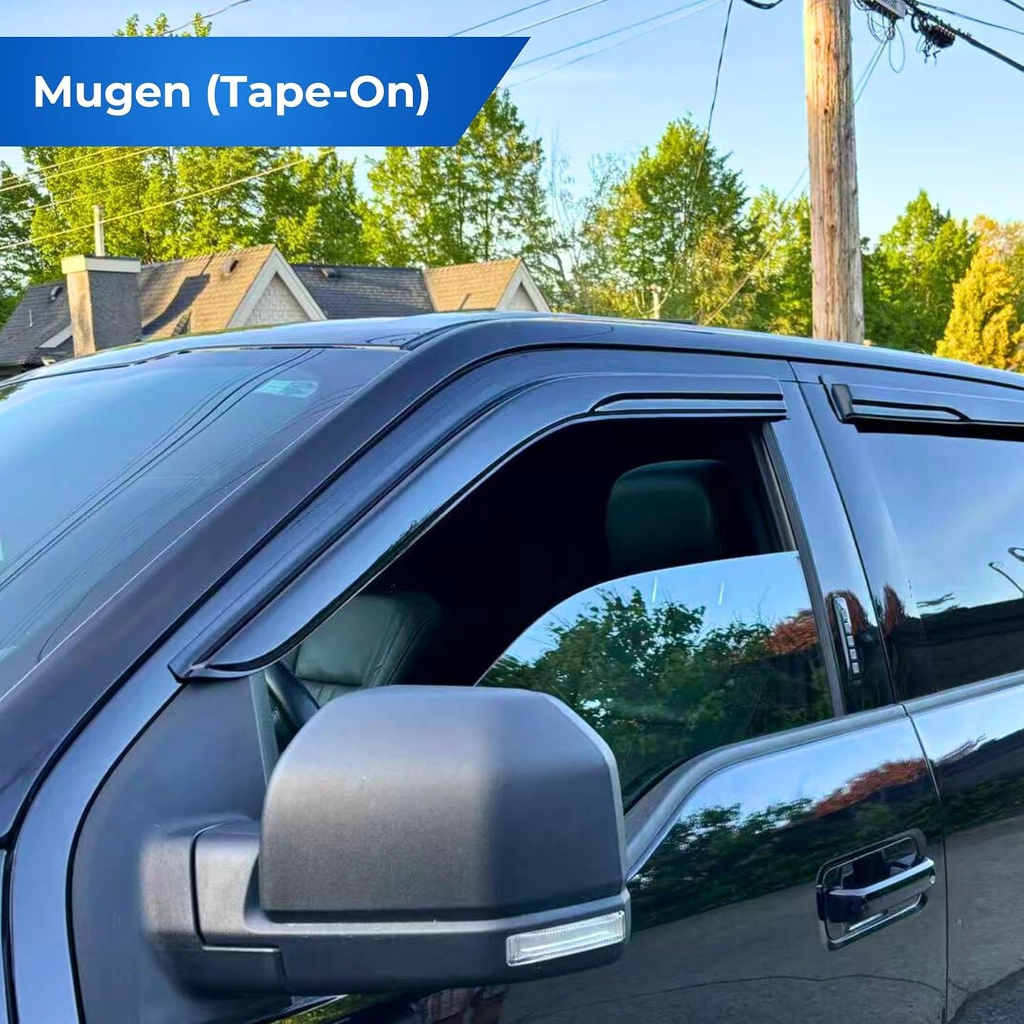 KPY Window Visor Compatible with Acura RDX 2019-2025, 4PC Rain Guard Side Window Vent Deflectors Tape-On Mugen Style, 2019 2020 2021 2022 2023 2024 2025