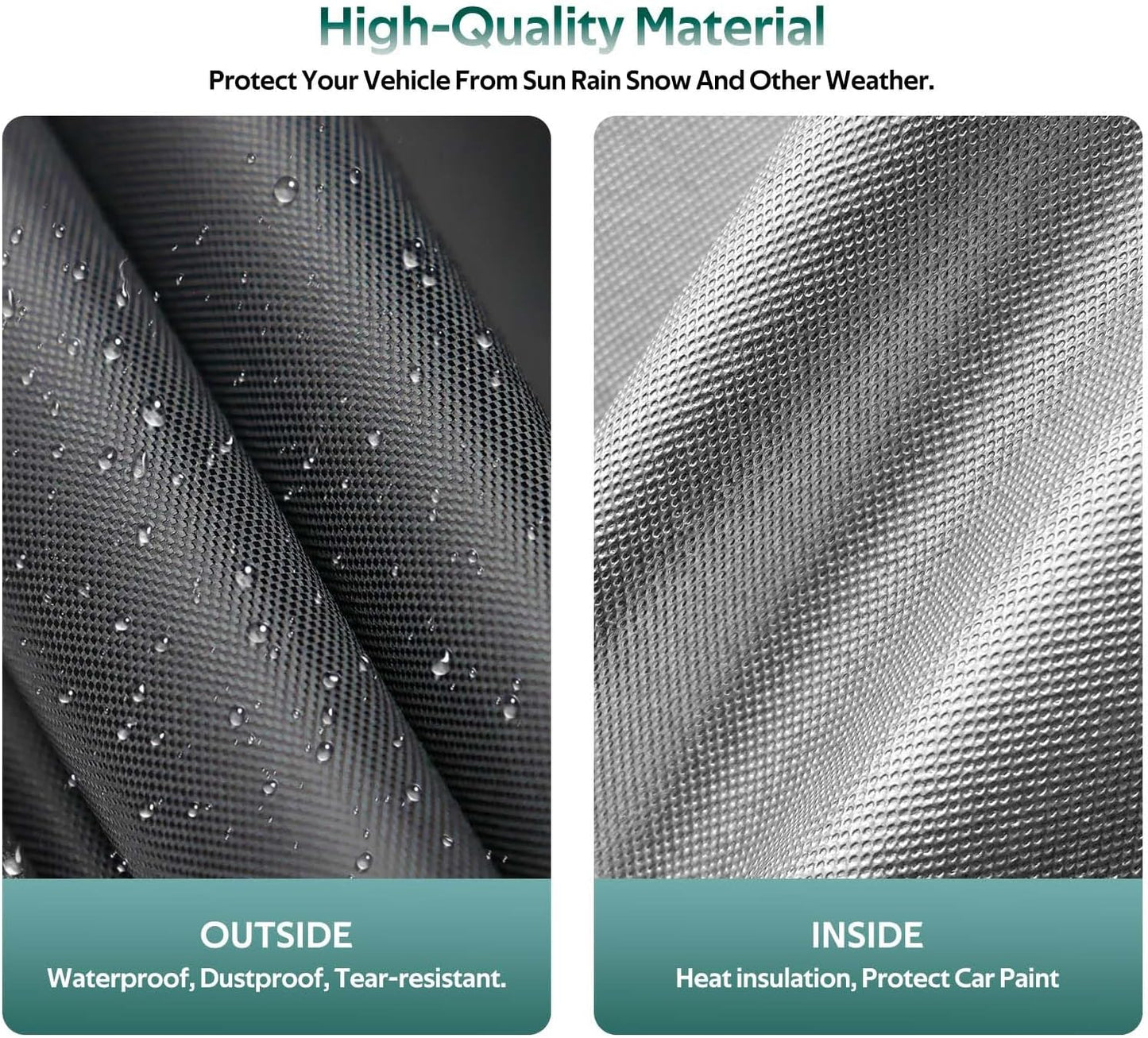 SUV Cover Waterproof All Weather for SUV & Jeep, Universal Fit for Honda CR-V, Toyota RAV4, Subaru Outback, BMW X3, Nissan Rogue, etc. Rain Winter Sun Protection. (Length: 182"-190")