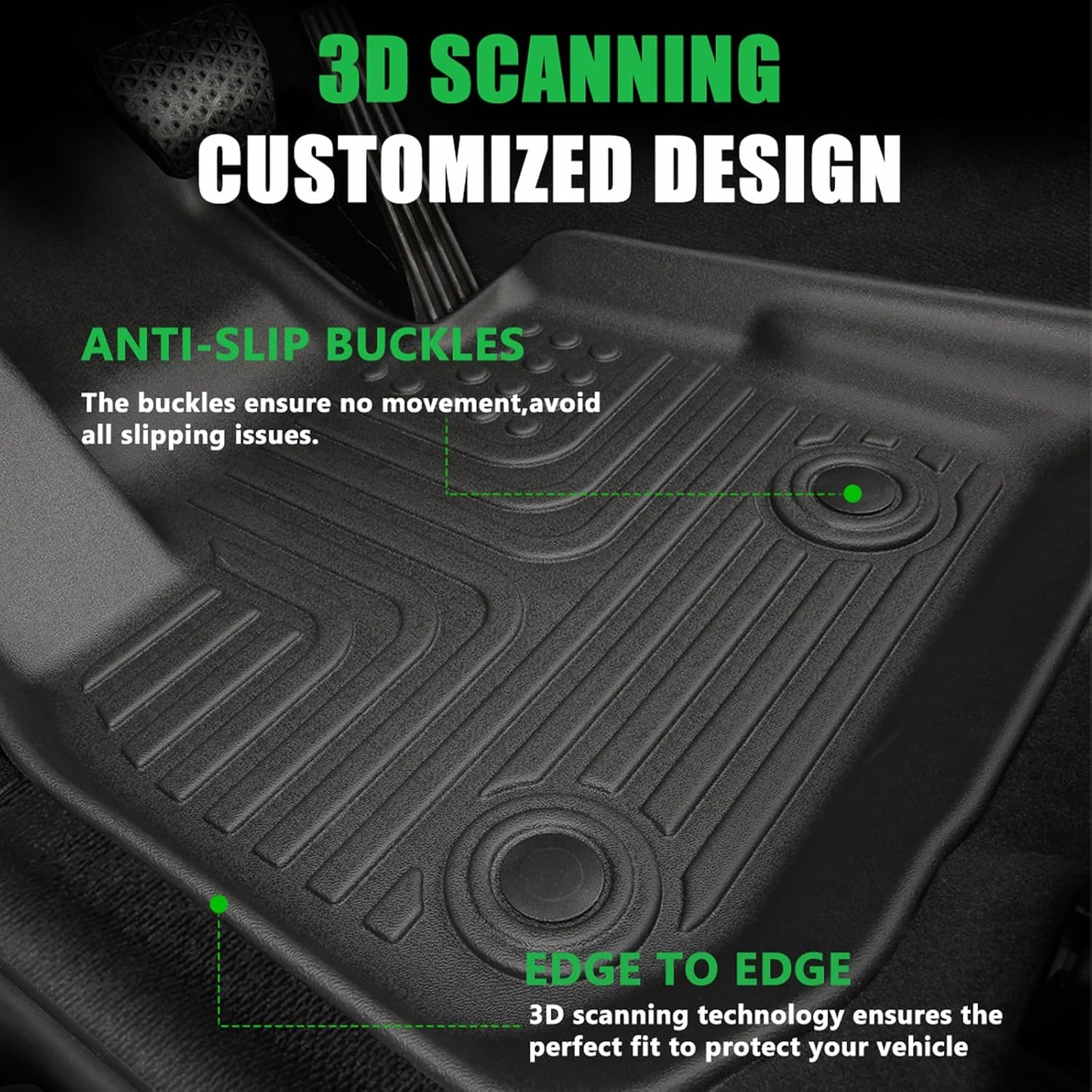 Floor Mats & Cargo Liner for Buick Encore GX AWD 2020-2025,for Buick Encore GX AWD 2020-2025 Preferred | Select | Essence, 2024-2025 Sport Touring | Avenir, (Cargo Tray in Upper Deck Position)