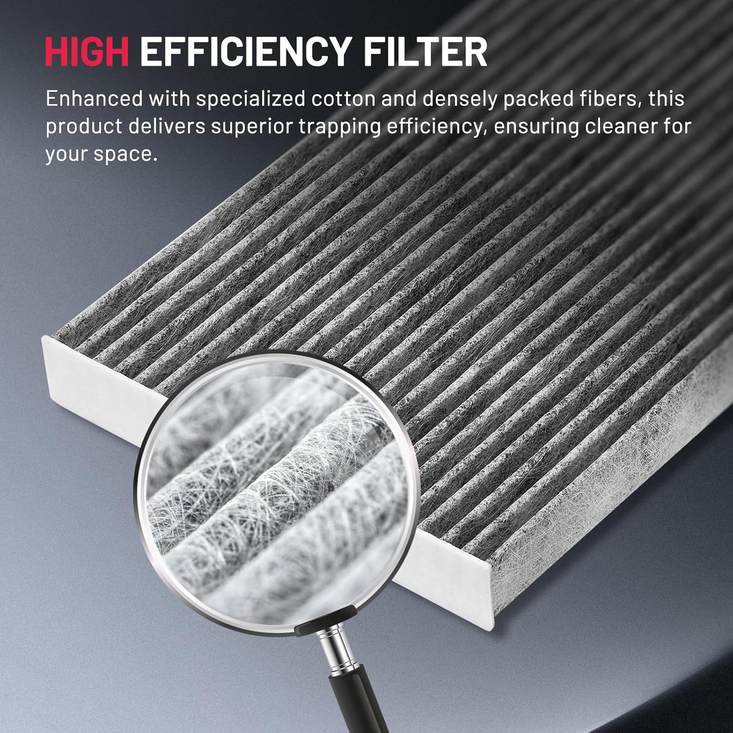 BDFHYK Cabin Air Filter with Activated Carbon Compatible with Ford GT 2017-2022, Transit Connect 2014-2022, Escape 2013-2019, C-Max 2013-2018, Focus 2012-2018, Compatible with Lincoln MKC 2015-2019