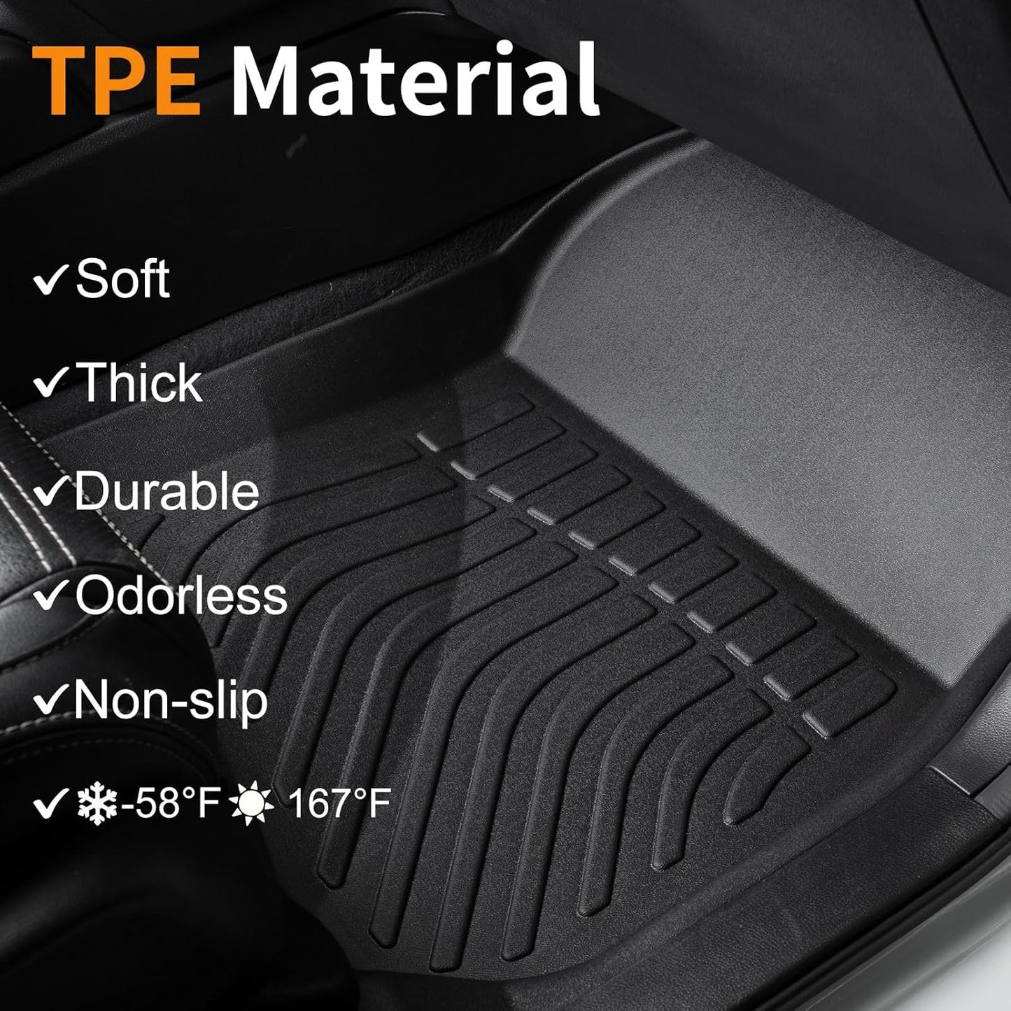 Binmotor-Floor Mats for Subaru Ascent 2019-2025 7/8 Passenger,All Weather Car Floor Mat Rubber Liners for Subaru Ascent Accessories