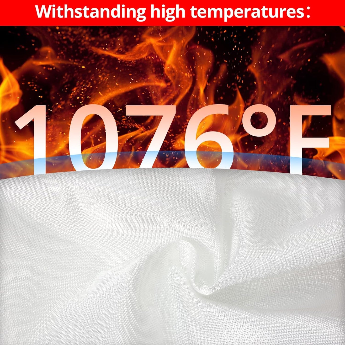 SecuCaptain Emergency Fire Blanket for Home and Kitchen - 6 Pack 40"x40" Flame Suppression Fiberglass Fire Blankets for House Camping Car Warehouse Office Emergency Survival Safety