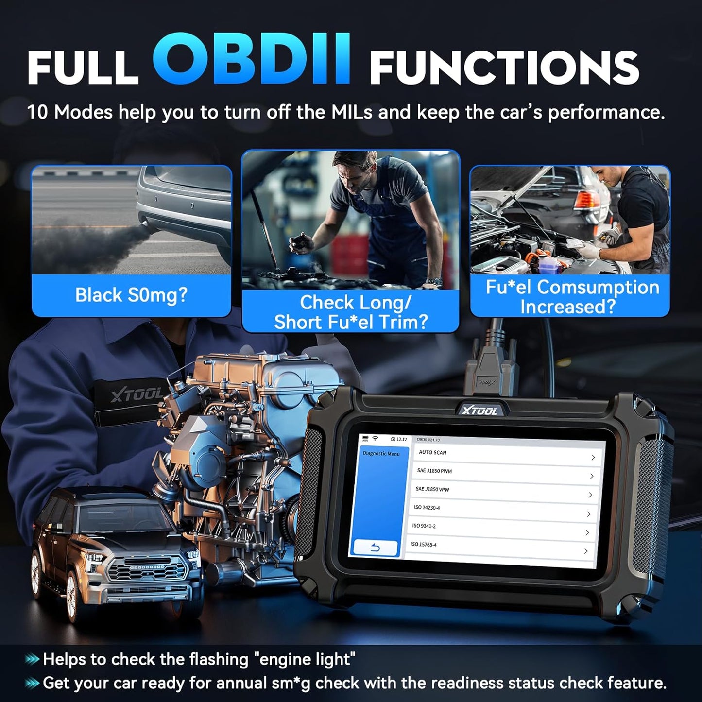 XTOOL D6S OBD2 Scanner Diagnostic Tool, 2025 Car Scanner with 30 Resets, All System Scan Tool with FCA & CAN FD, ABS Bleed, Gearbox Match, Crank Sensor Relearn, Lifetime Update, Upgraded of D5S