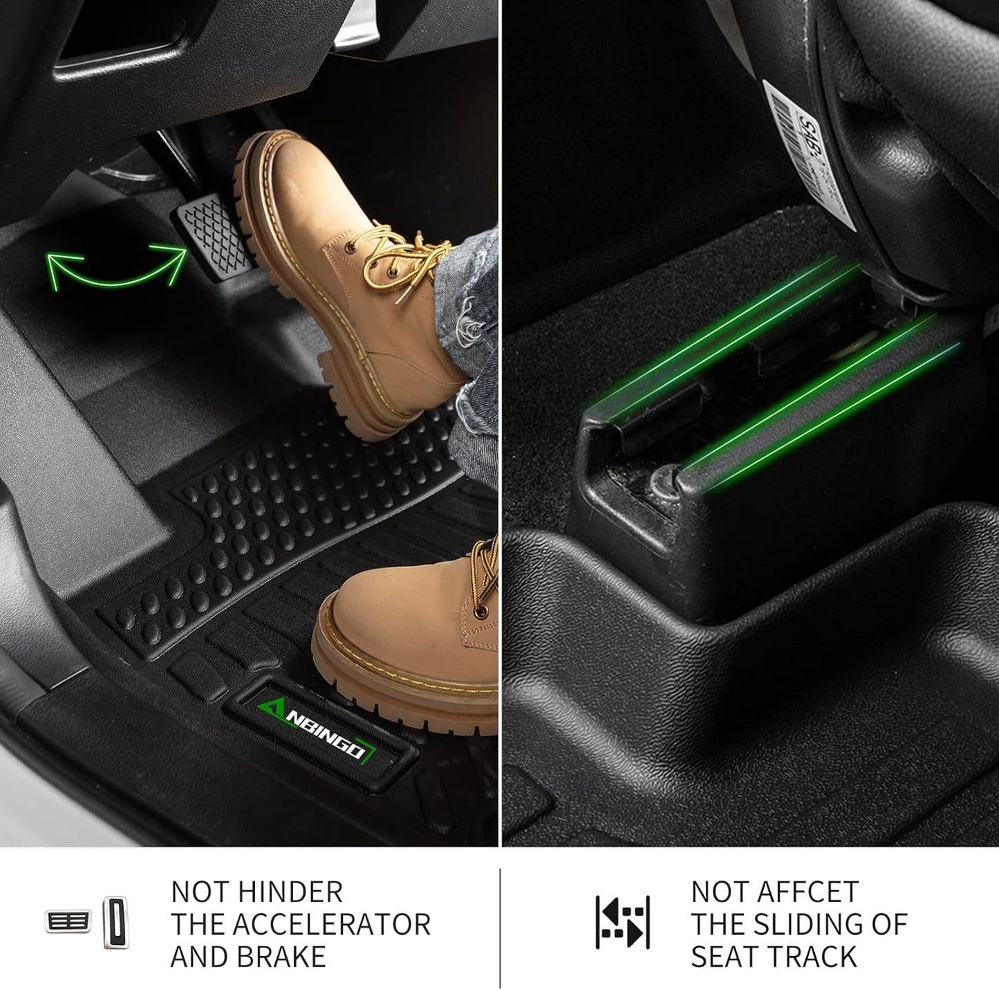 ANBINGO®-Floor Mats for Mazda 3 2014-2018 All Weather Protection TPE Anti-Slip Car Full Set Floor Liners Custom Accessories