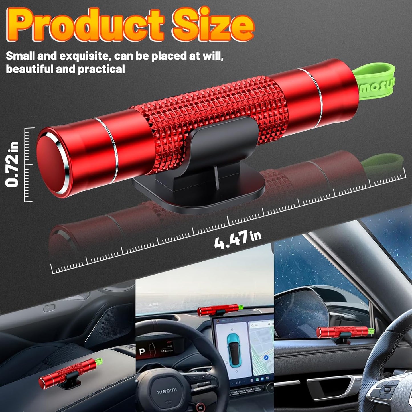 Safehammer - Safe Hammer Glass Breaker Under Water, Upgraded Antiskid, Car Hammer Seatbelt Cutter Window Breaker Emergency Escape Tool, Safe hammer Glass Breaker for New Cars (2PCS Red & Black)