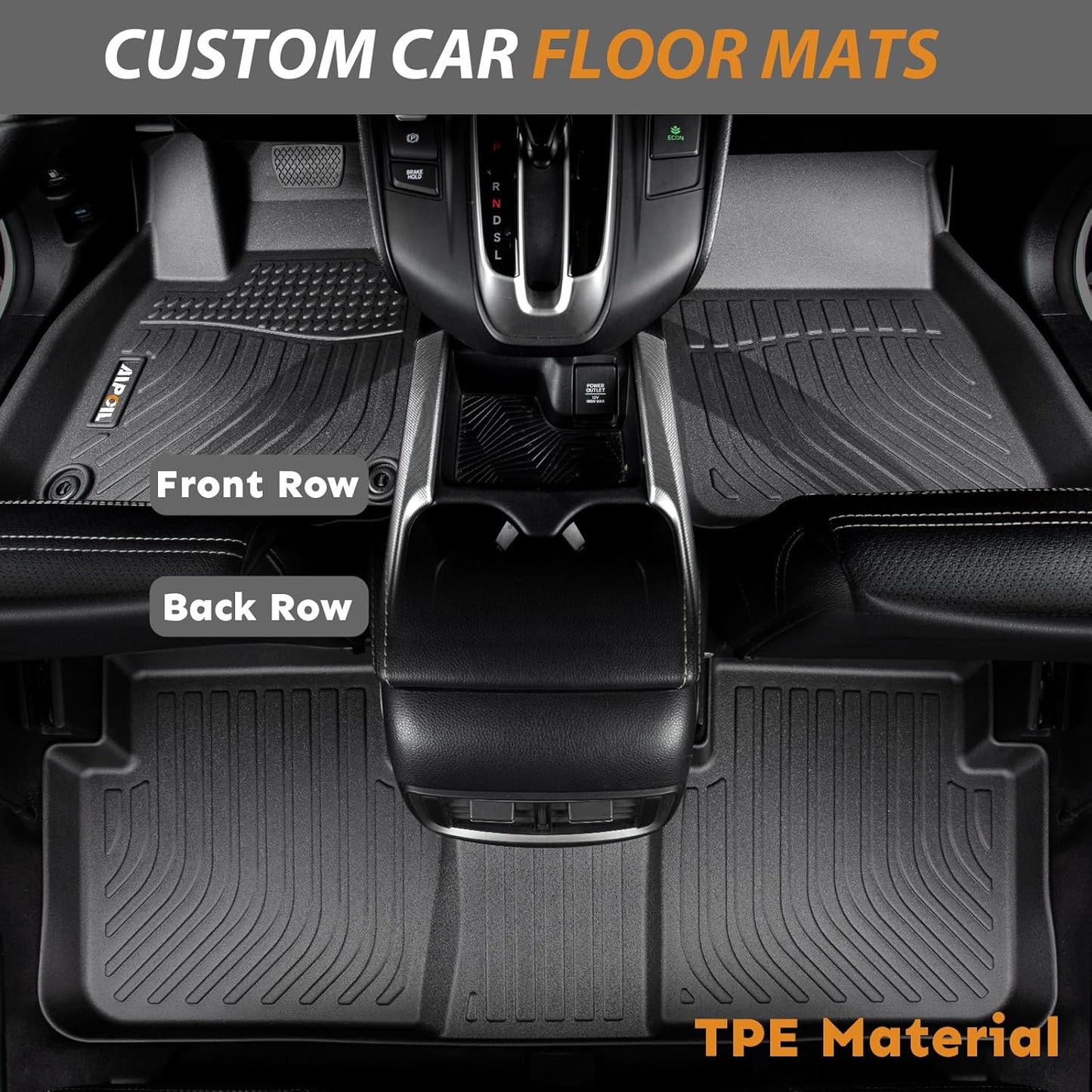 AIPOIL® Floor Mats & Cargo Liner Set for 2024-2025 Subaru Crosstrek/Impreza All Weather Protection TPE Anti-Slip Automotive Full Set Custom Car Mats Accessories - Black