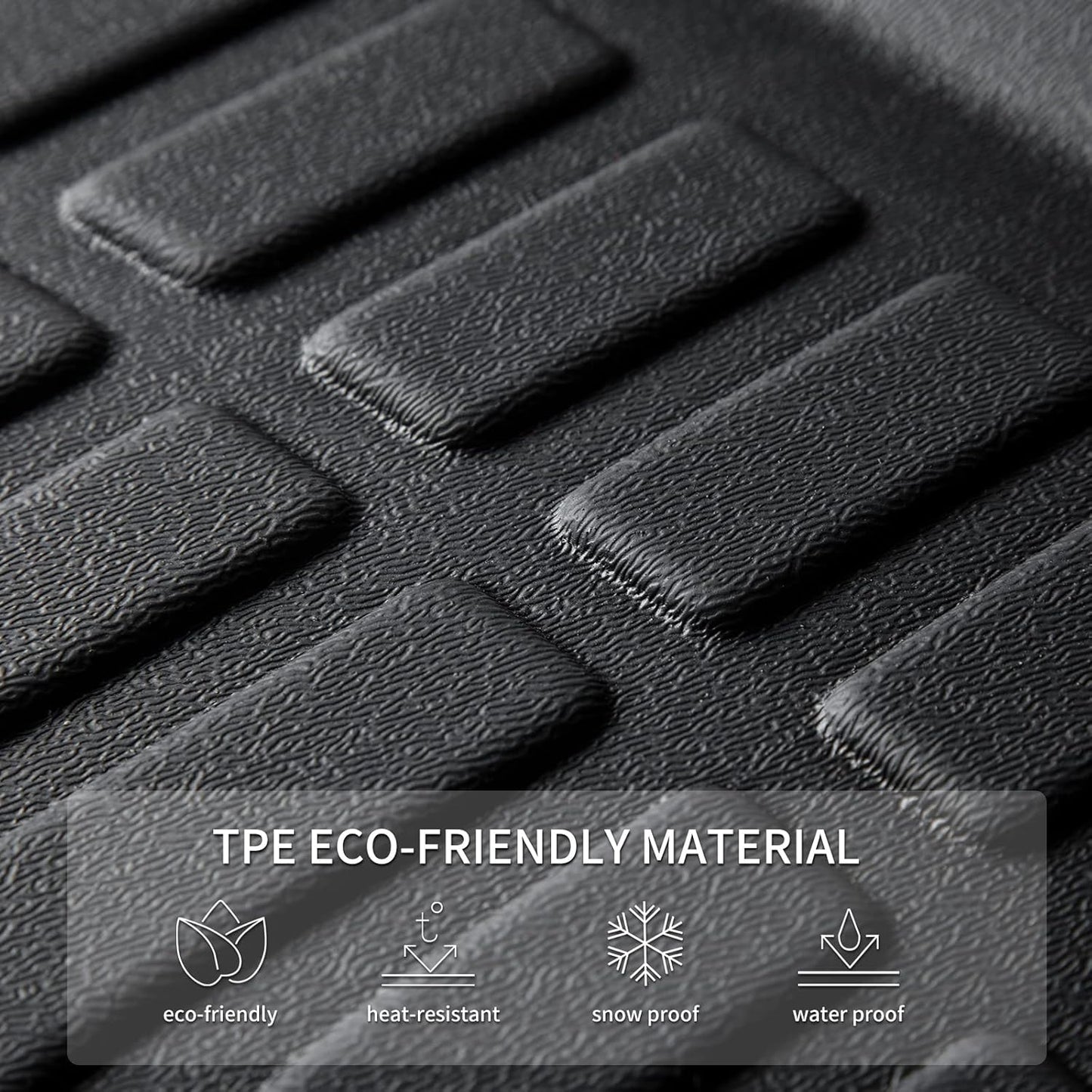KELCSEECS® Floor Mats Custom for Hyundai Santa Cruz 2025 2024 2023 2022 All Weather Protection TPE Heavy Duty Non-Slip Automotive Floor Liners Fits Front & 2nd Row Full Set Accessories, Black