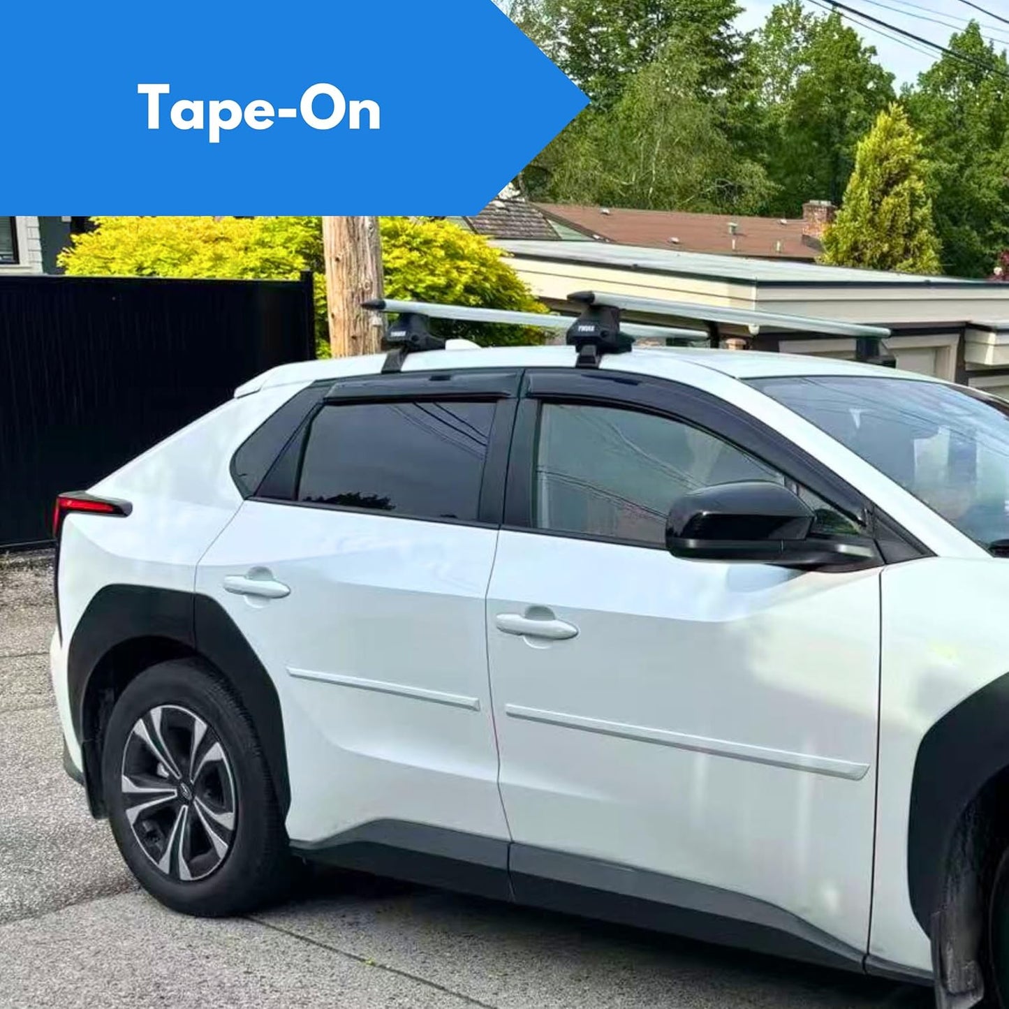 KPY Window Visor Compatible with Ford Transit 2014-2024, 2PC Rain Guard Side Window Vent Deflectors Tape-On Style, 2015 2016 2017 2018 2019 2020 2021 2022 2023