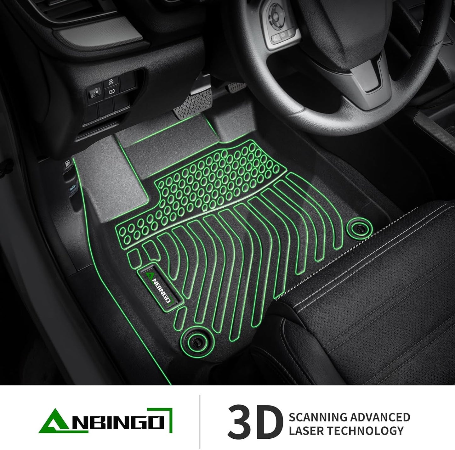 ANBINGO®-Floor Mats & Cargo Liner for Toyota Corolla Cross AWD 2022 2023 2024 2025 2026 (Not for Fuel FWD & Hybrid) All Weather Waterproof for 2024 Corolla Cross Car Mats Accessories