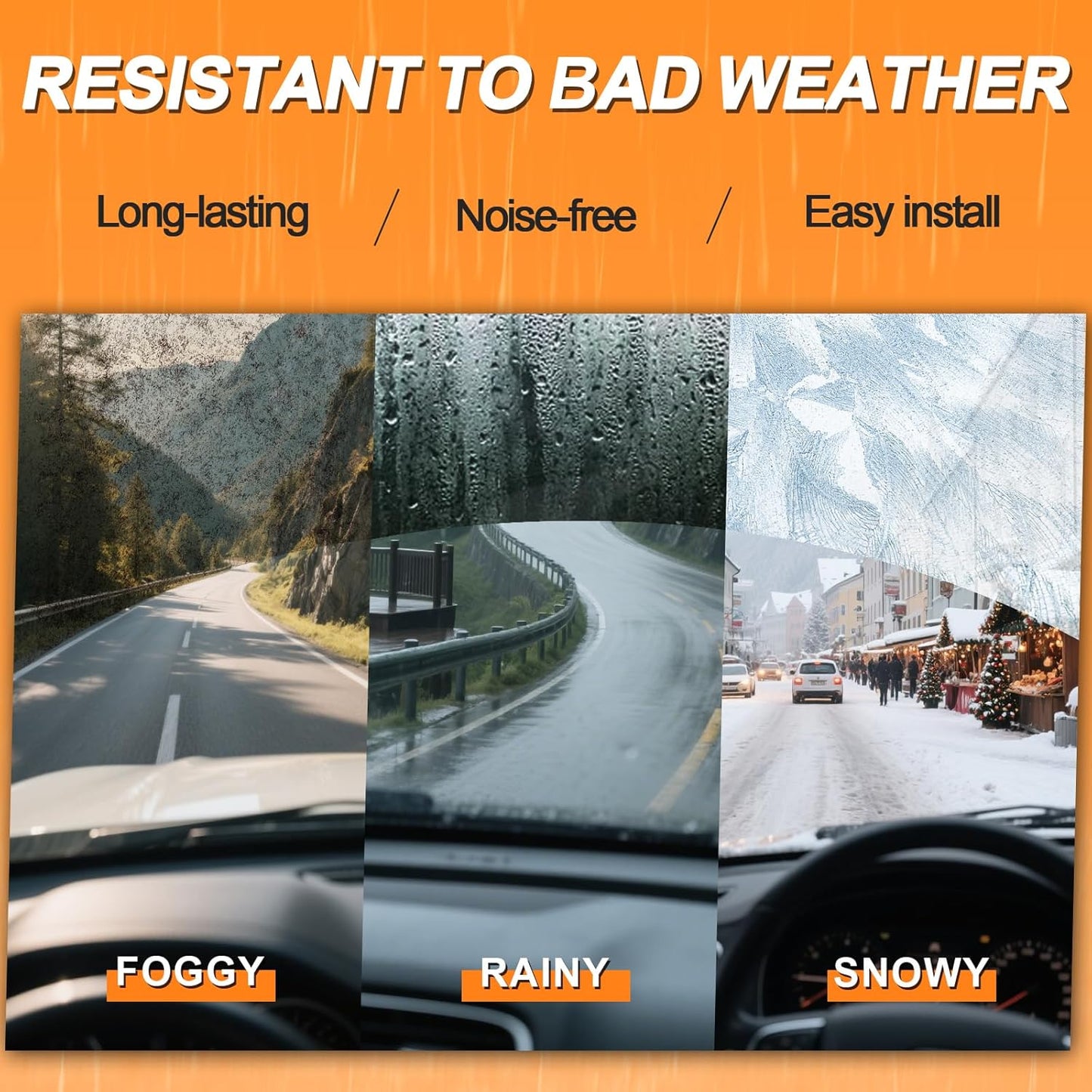 HULADAED® 26'' 18'' 16'' Windshield Wipers Replacement for Subaru Outback Legacy 2023-2020,Silicone Front Rear Wiper blades for MY Car-All Weather & Quiet(3 PACK)